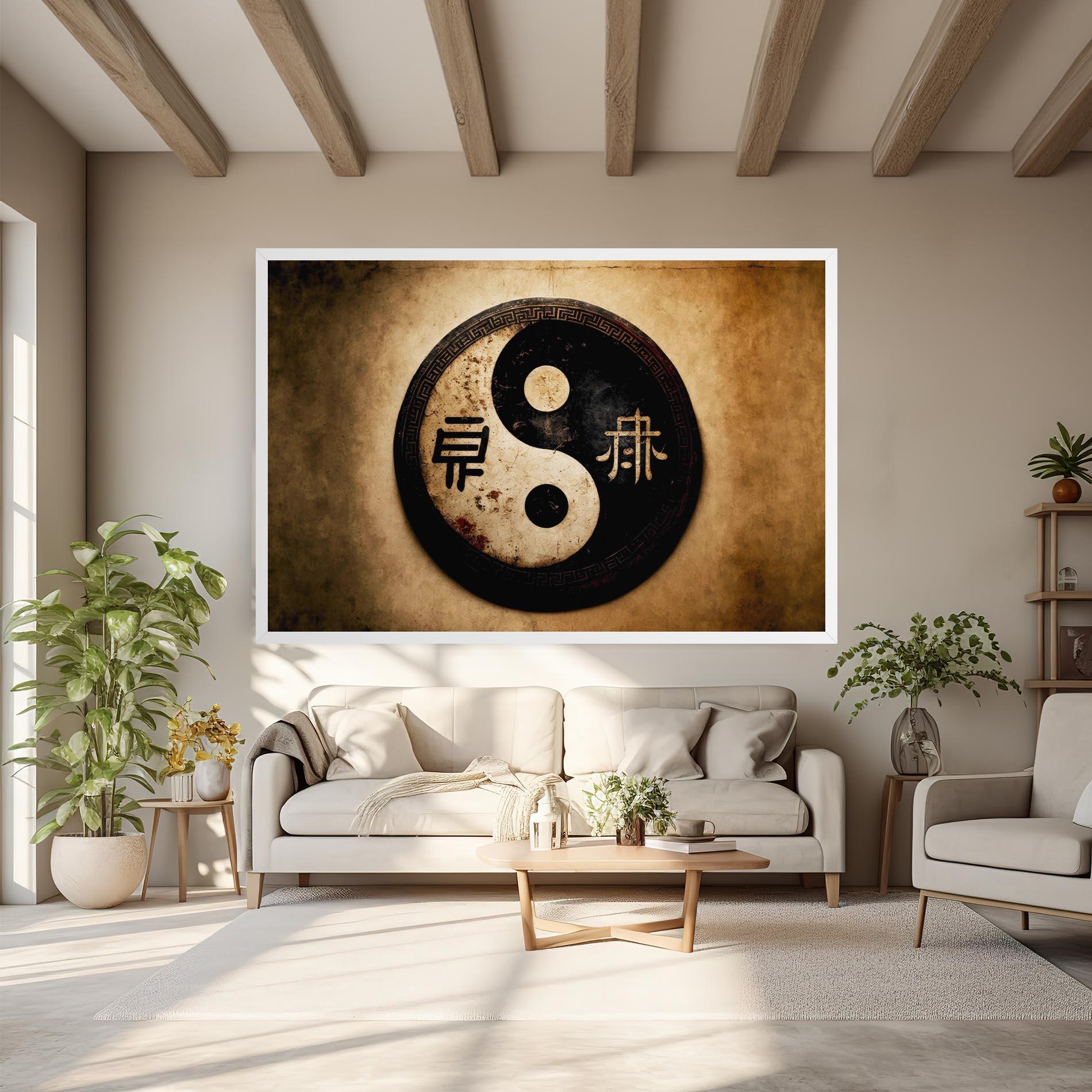 Картина на платно Chinese Yinyang mockup 6