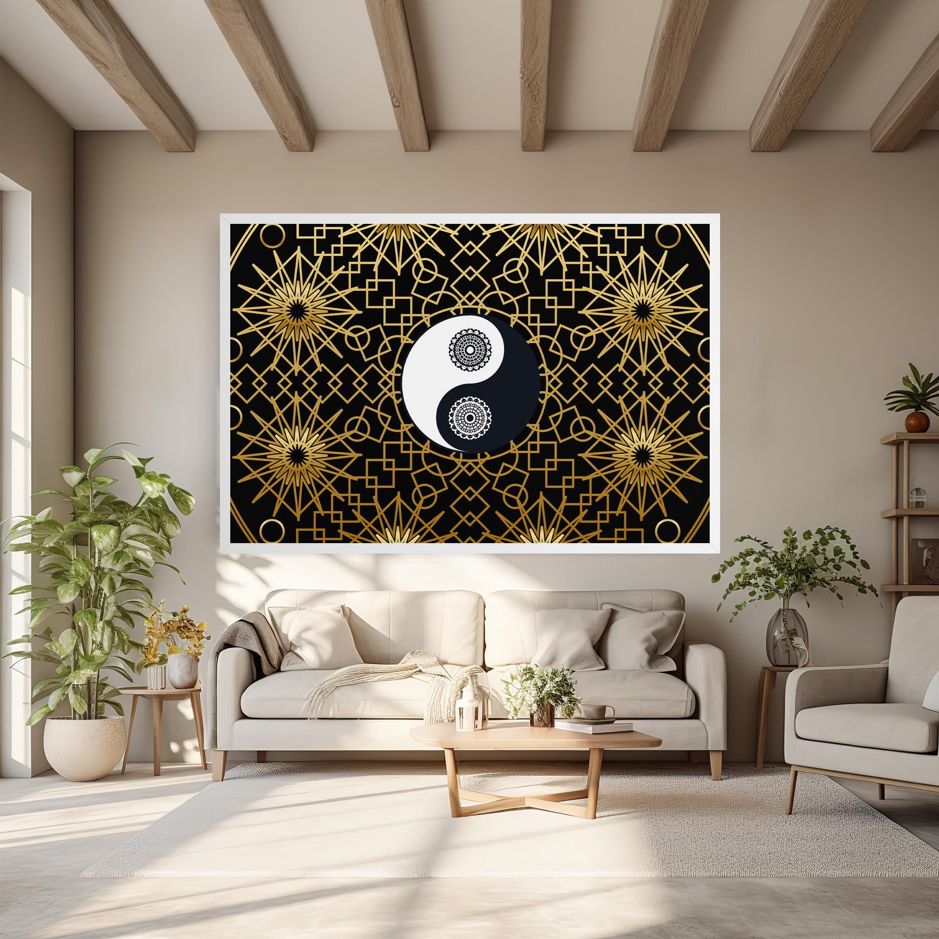 Картина на платно Meditation Yin Yang mockup 6
