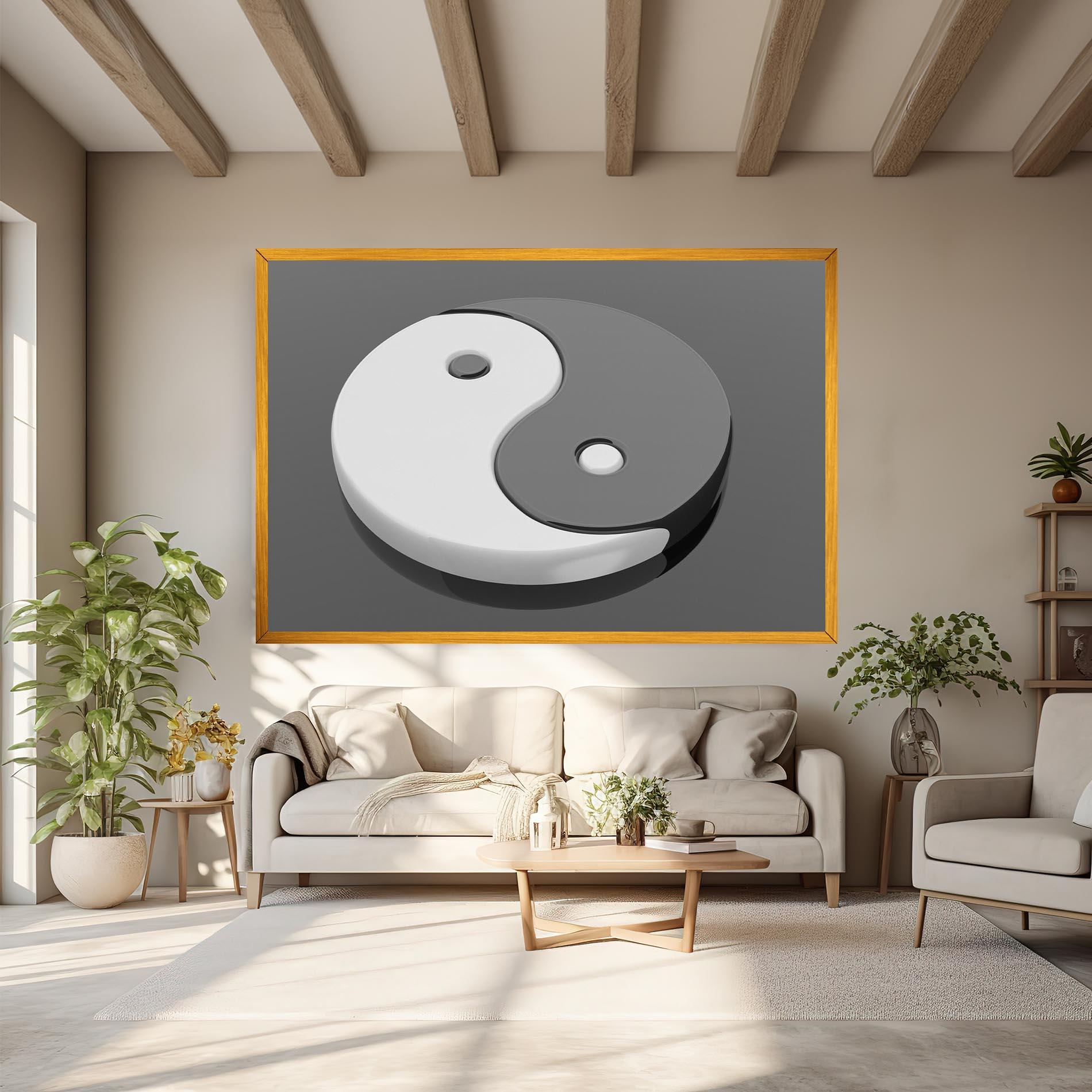Картина на платно 3d Yinyang mockup 6