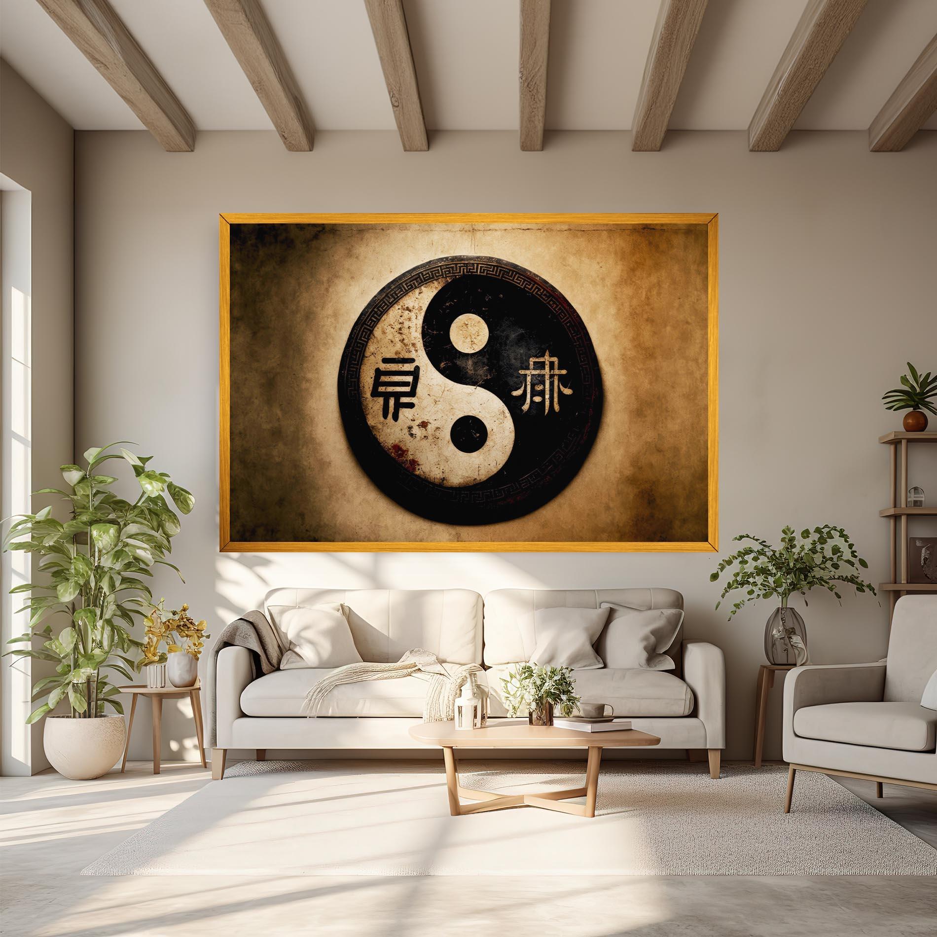 Картина на платно Chinese Yinyang mockup 6