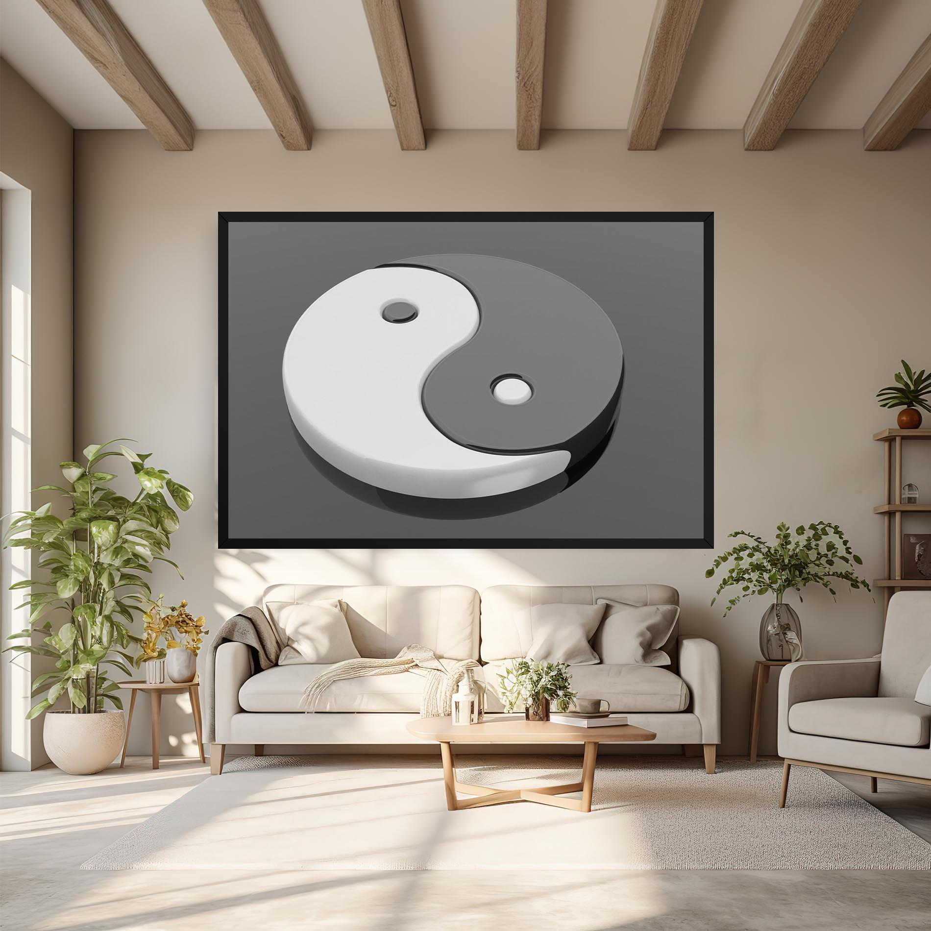 Картина на платно 3d Yinyang mockup 6