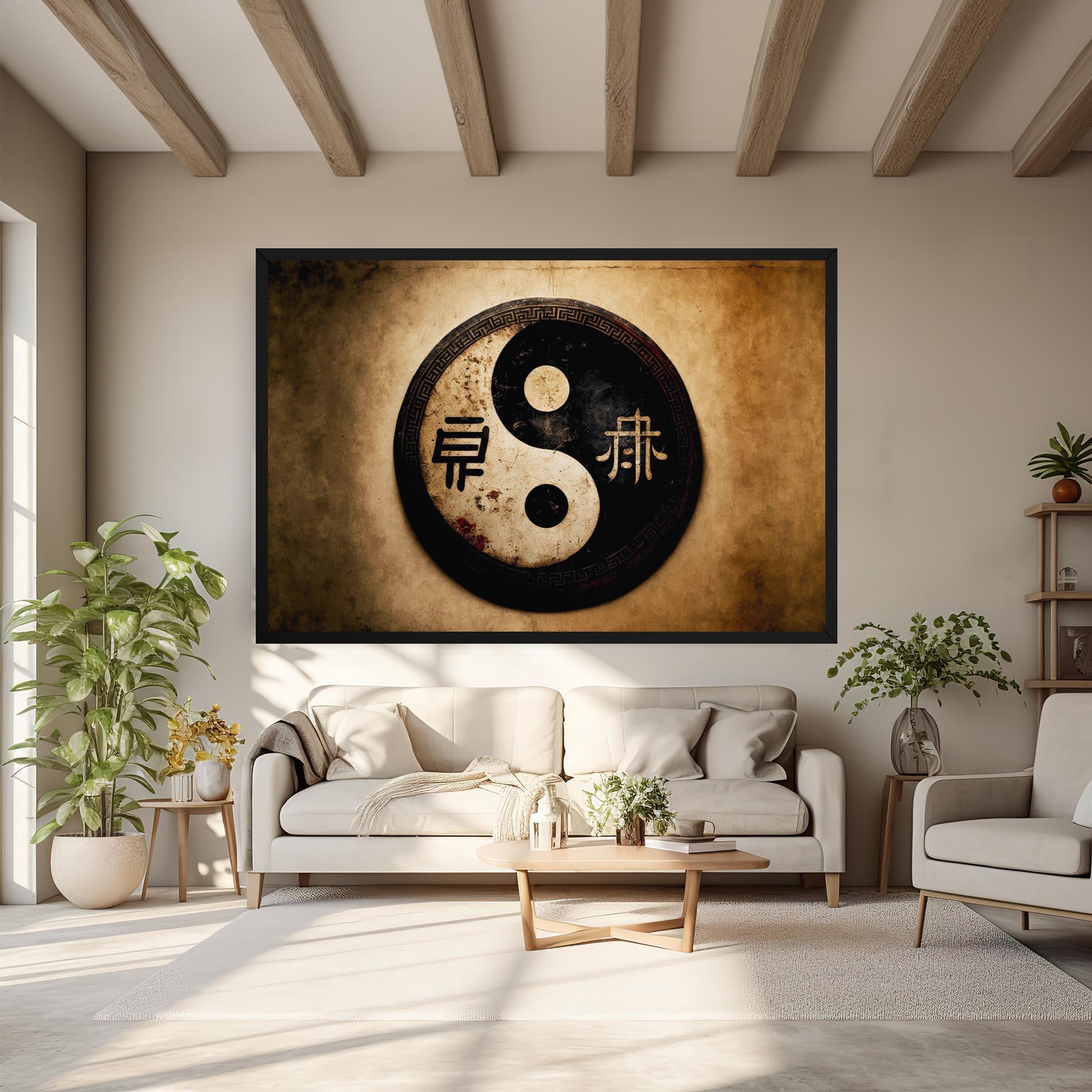 Картина на платно Chinese Yinyang mockup 6