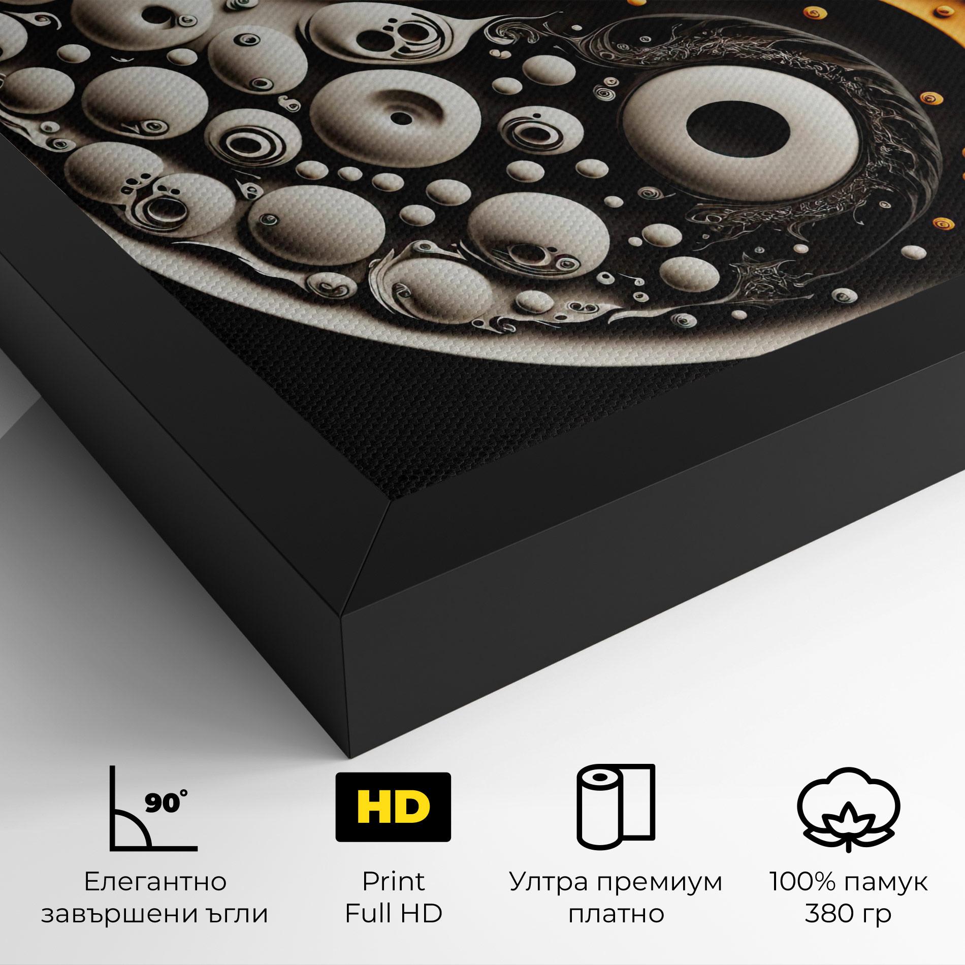 Картина на платно Cream Balls Yinyang mockup 4