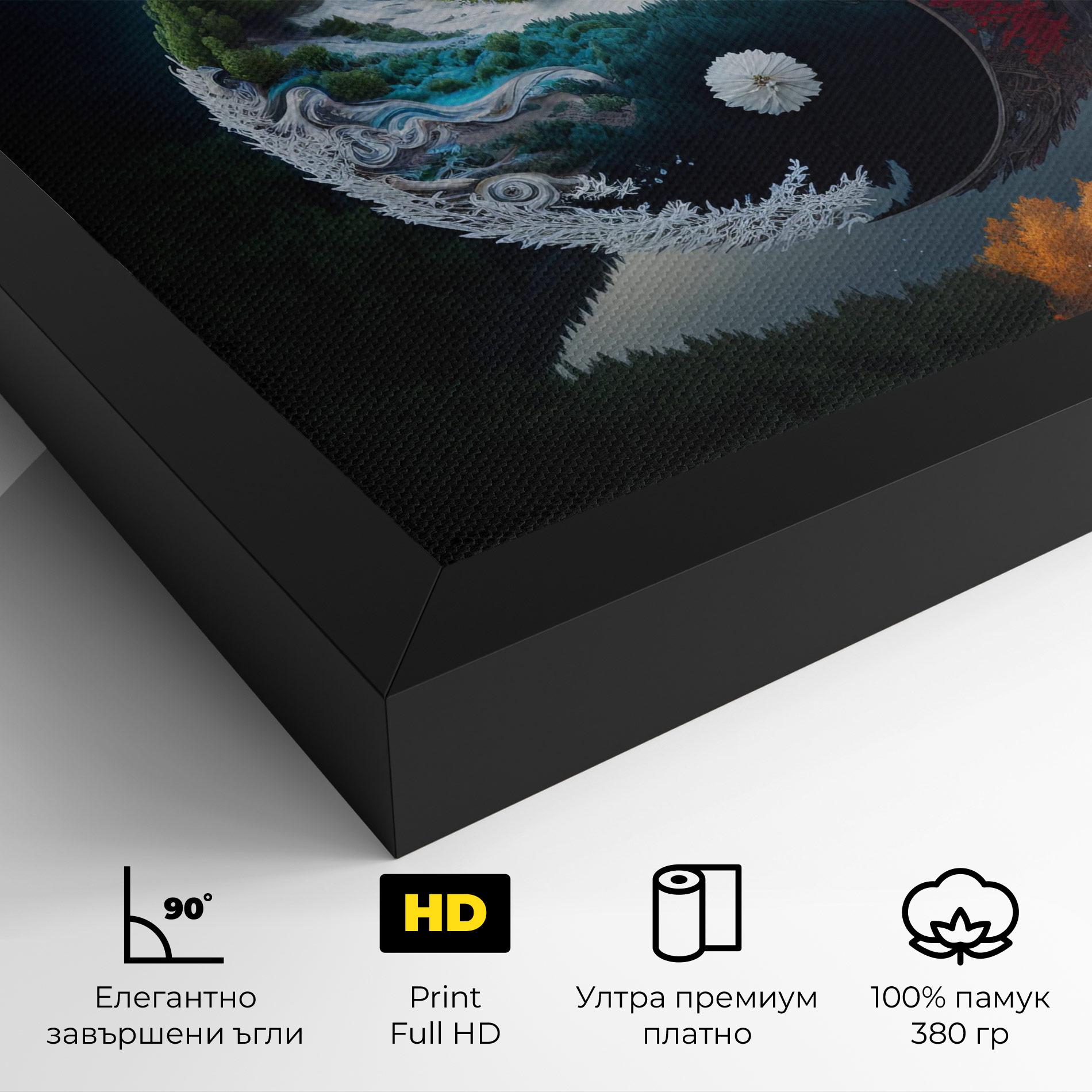 Картина на платно Mountain Yinyang mockup 4