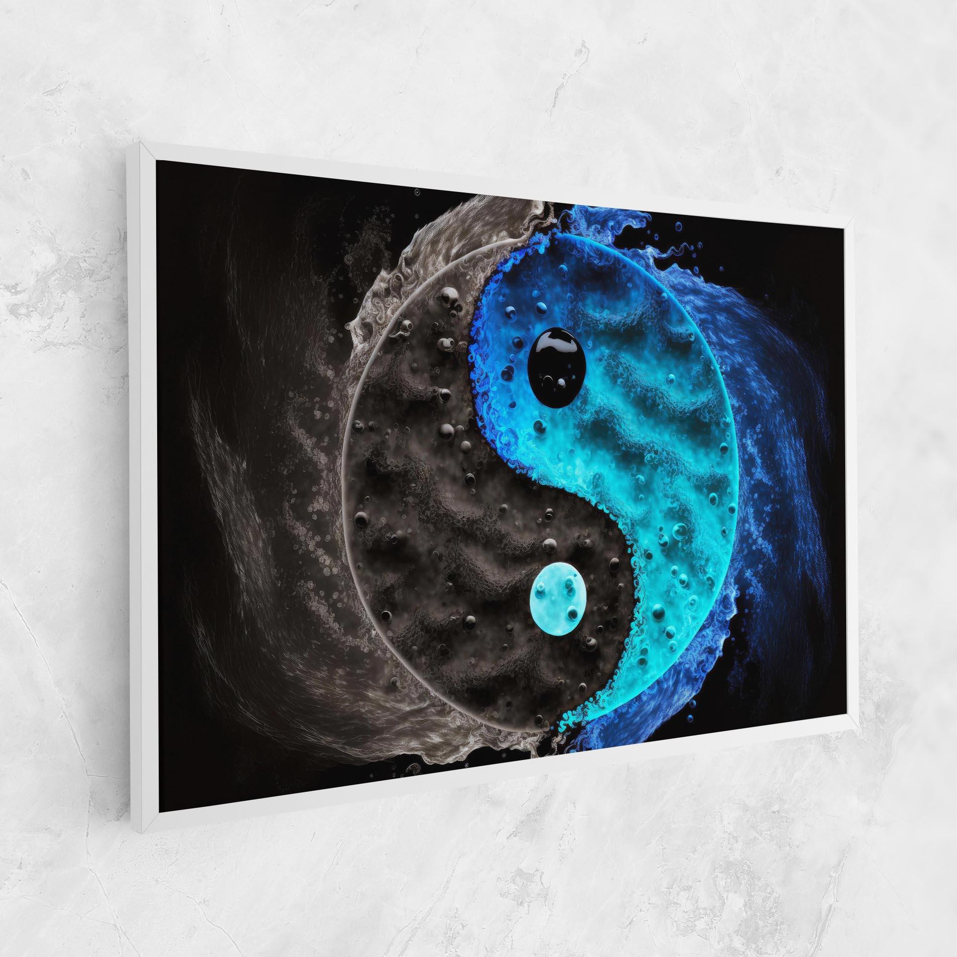 Картина на платно Blue Water Yinyang mockup 1