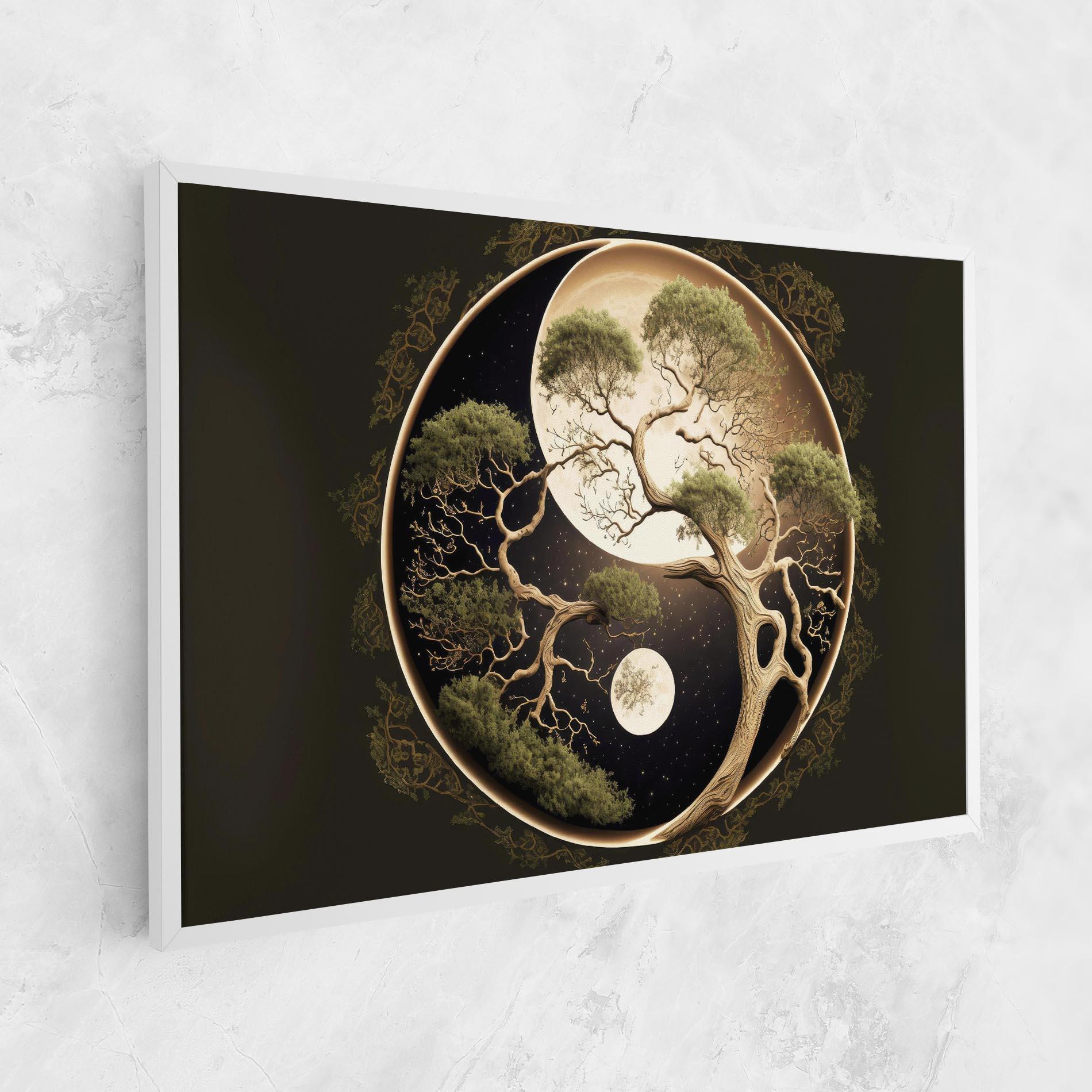 Картина на платно Green Tree Yinyang mockup 1