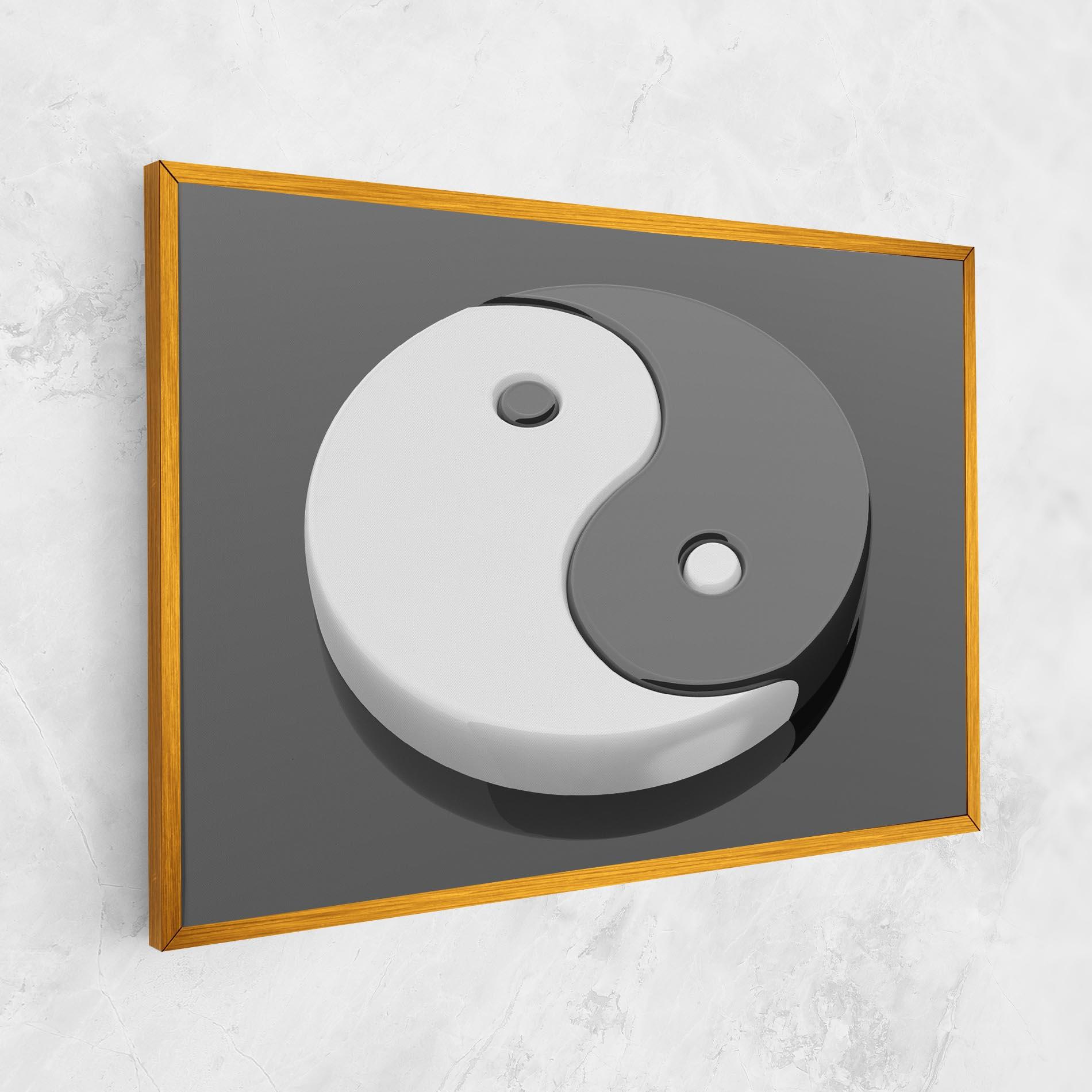 Картина на платно 3d Yinyang mockup 1