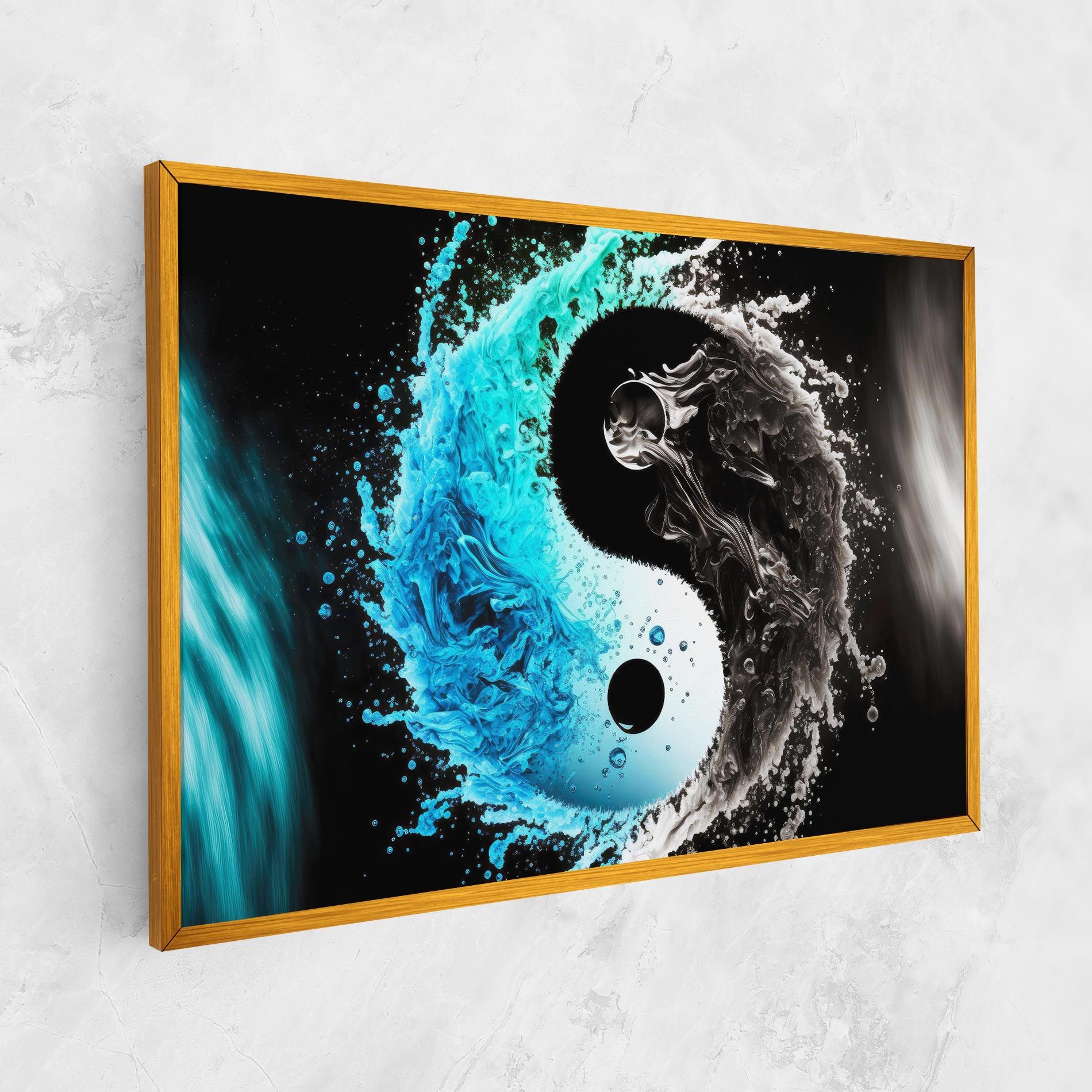 Blue Black Yinyang mockup 1