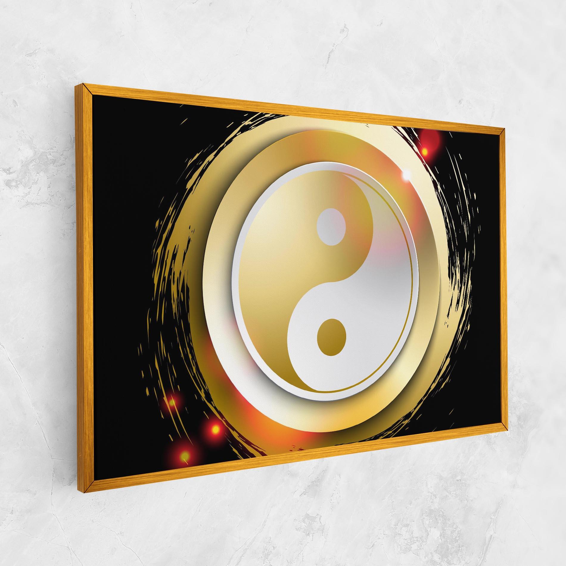 Картина на платно Gold Light Yinyang mockup 1