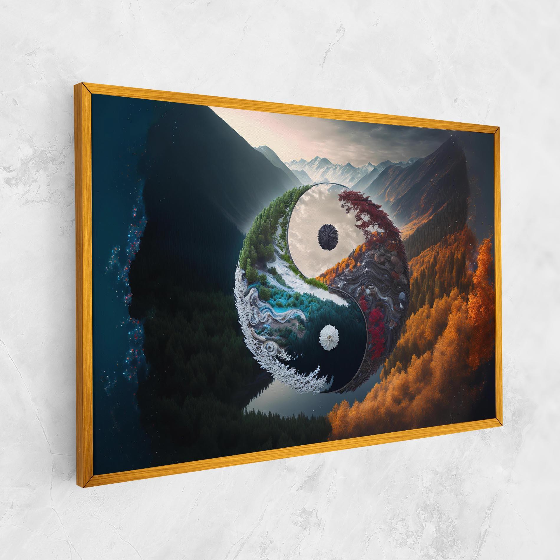 Картина на платно Mountain Yinyang mockup 1