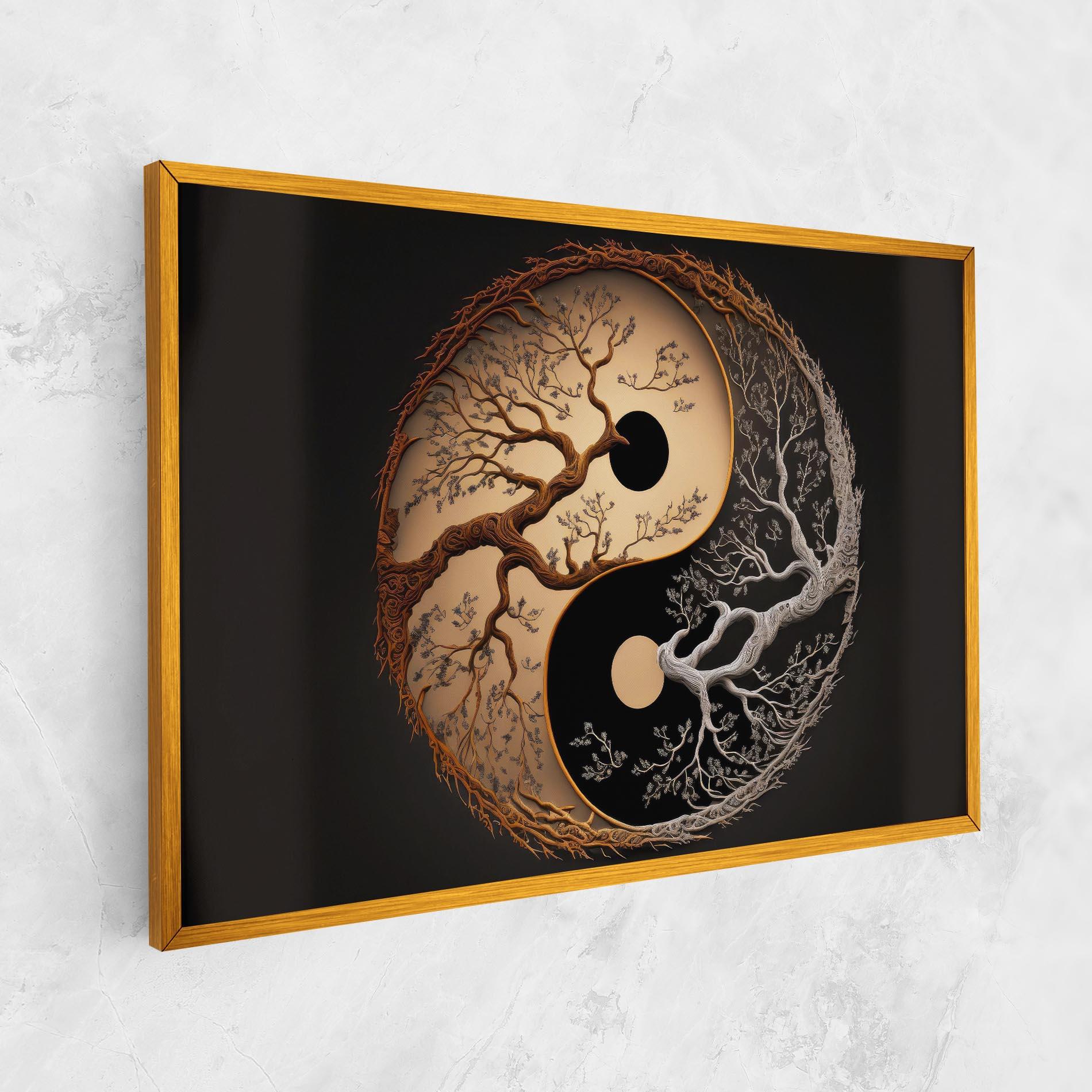 Картина на платно Old Tree Yinyang mockup 1