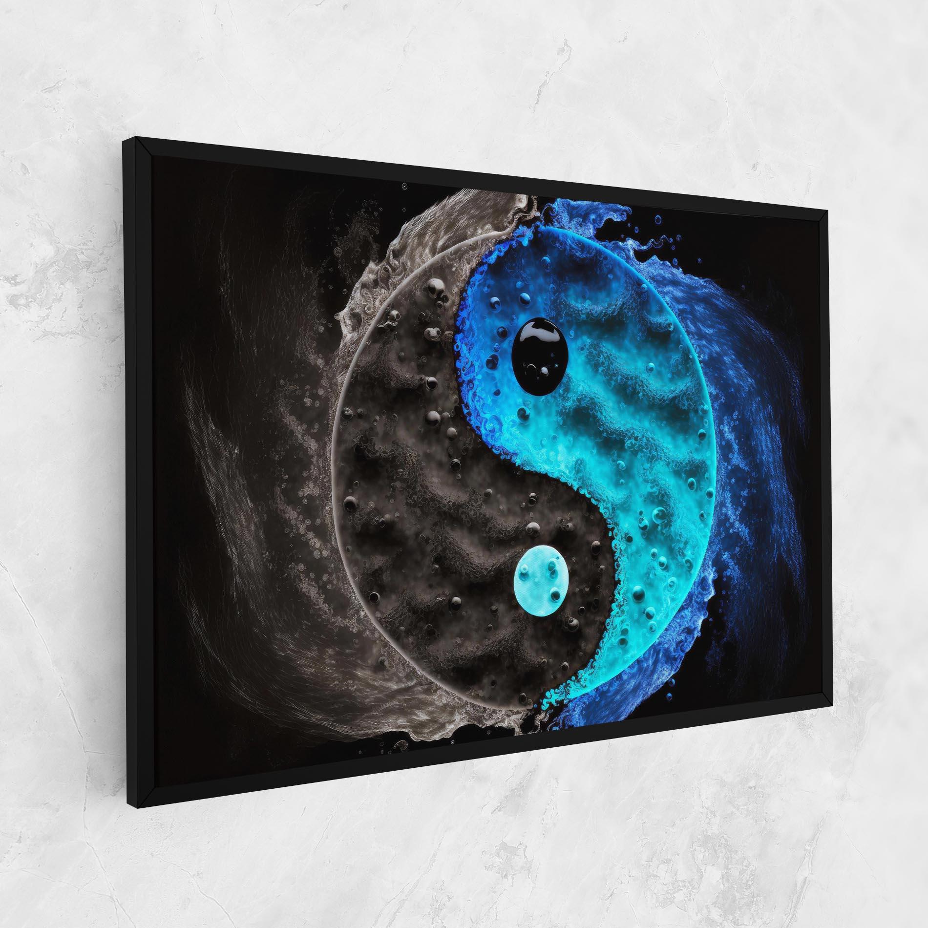 Картина на платно Blue Water Yinyang mockup 1