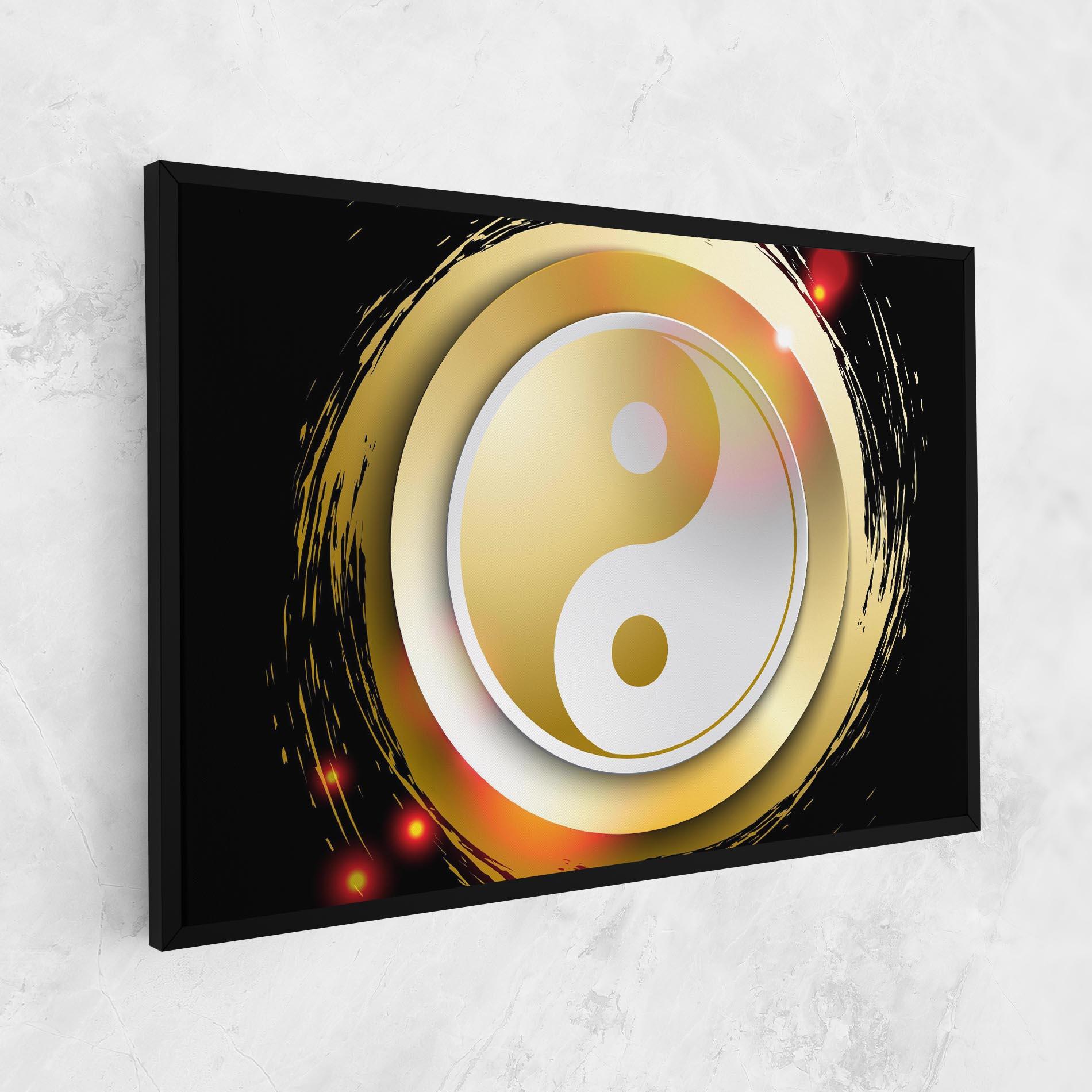 Картина на платно Gold Light Yinyang mockup 1