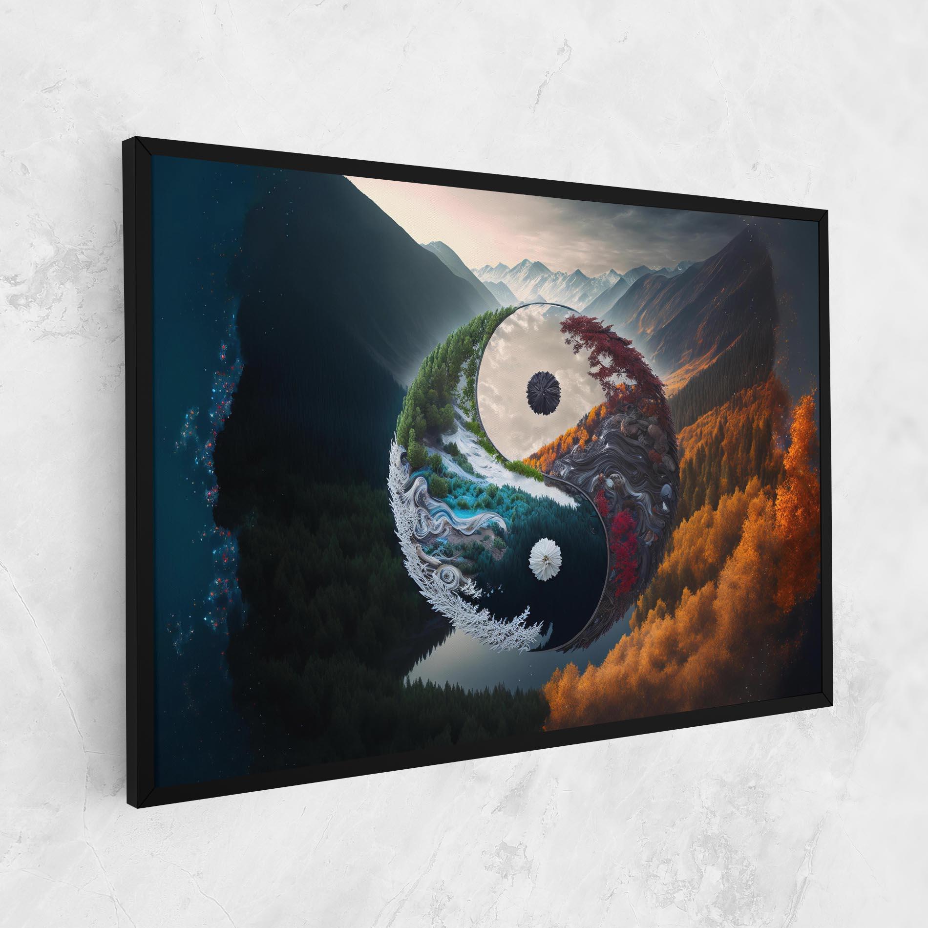 Картина на платно Mountain Yinyang mockup 1