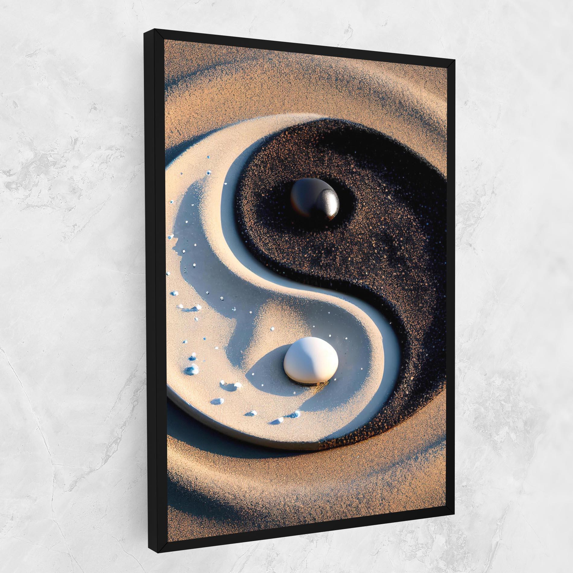 Картина на платно Pretty Sand Yinyang mockup 1