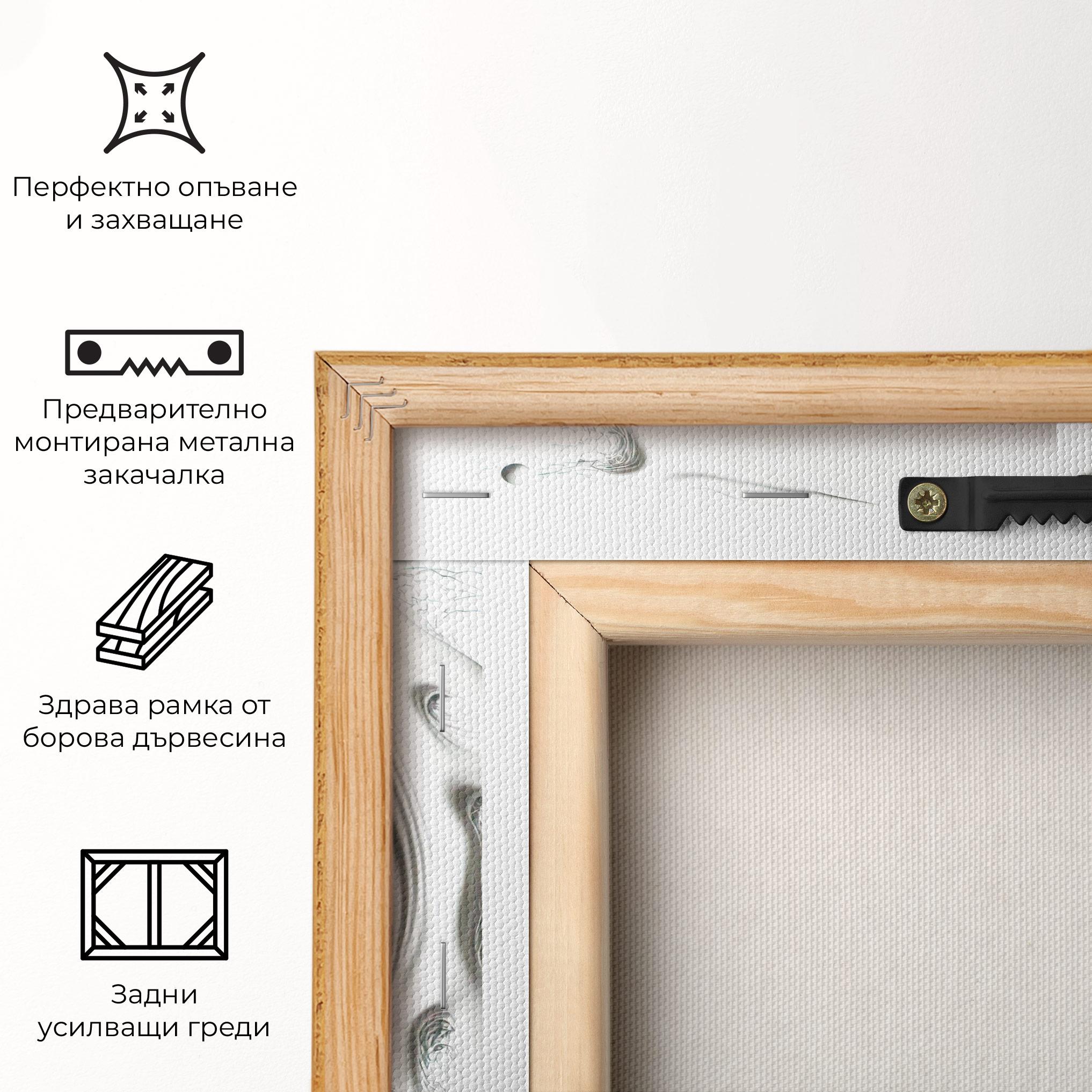 Картина на платно Black Liquid Yinyang mockup 5