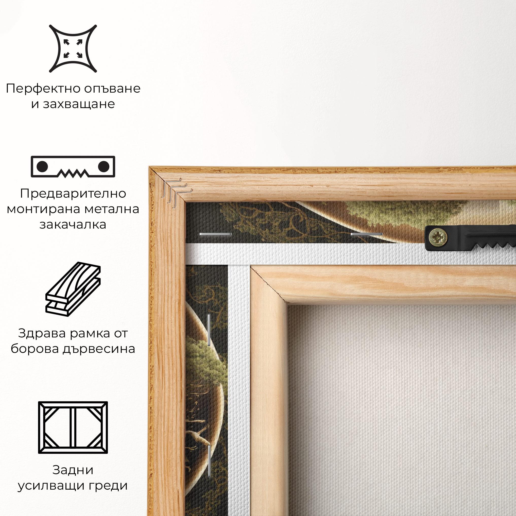 Картина на платно Green Tree Yinyang mockup 5