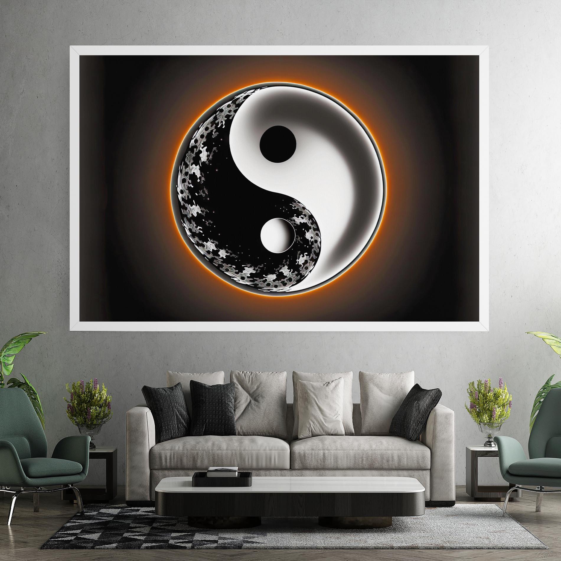 Картина на платно Purple Light Yinyang mockup 7