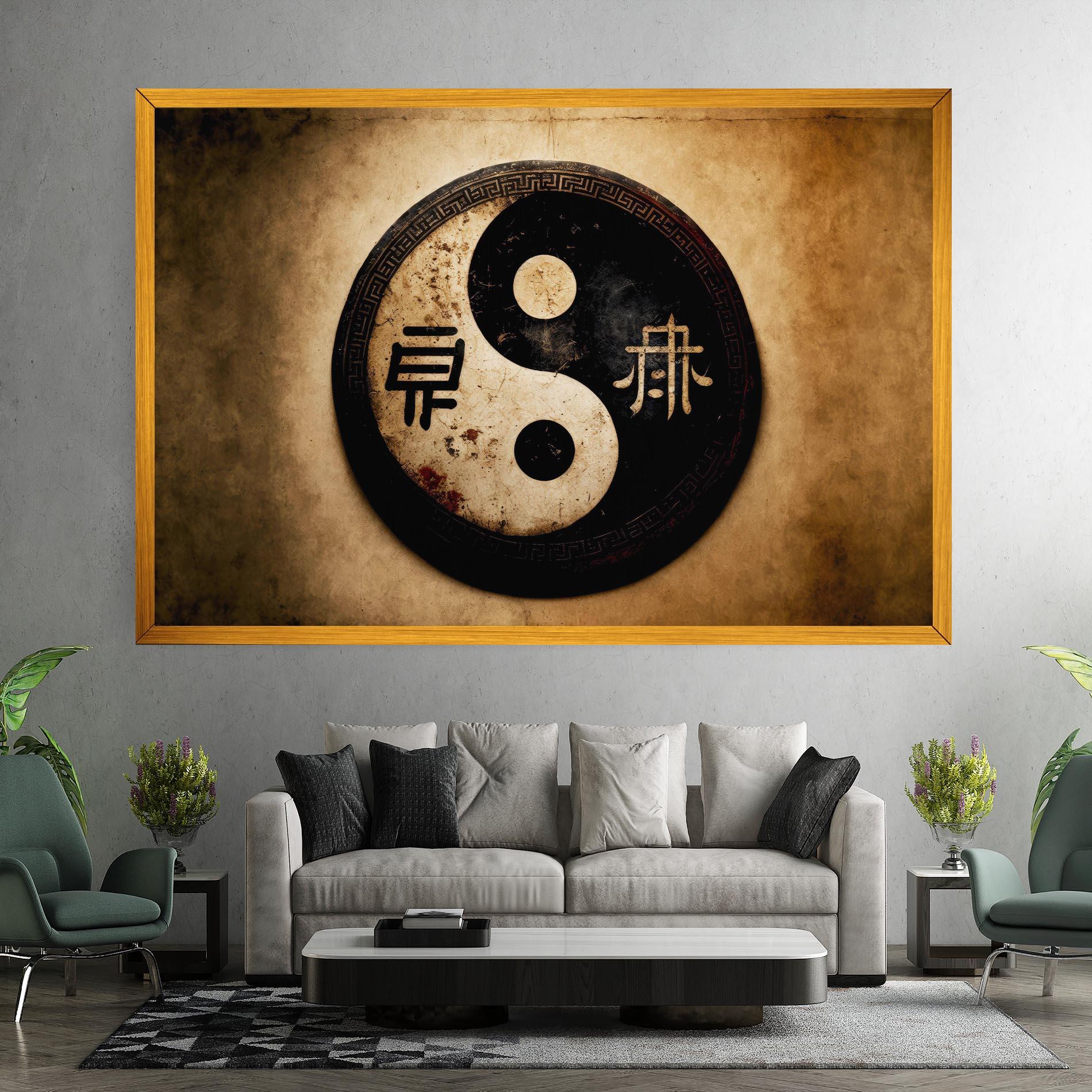 Картина на платно Chinese Yinyang mockup 7