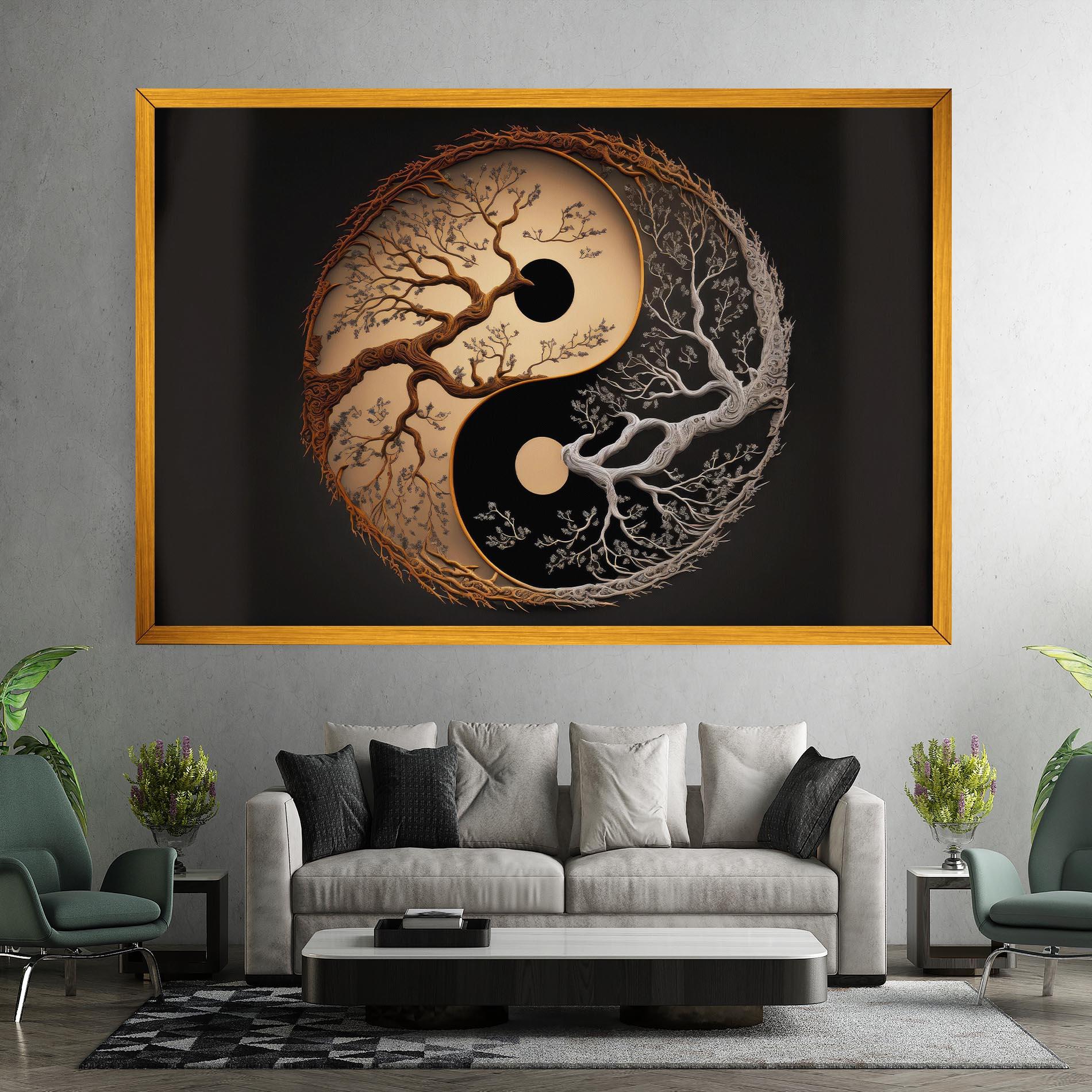 Картина на платно Old Tree Yinyang mockup 7