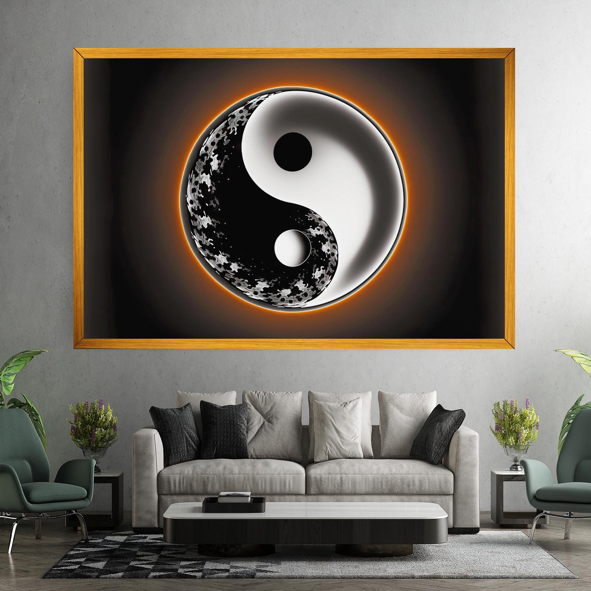 Картина на платно Purple Light Yinyang mockup 7