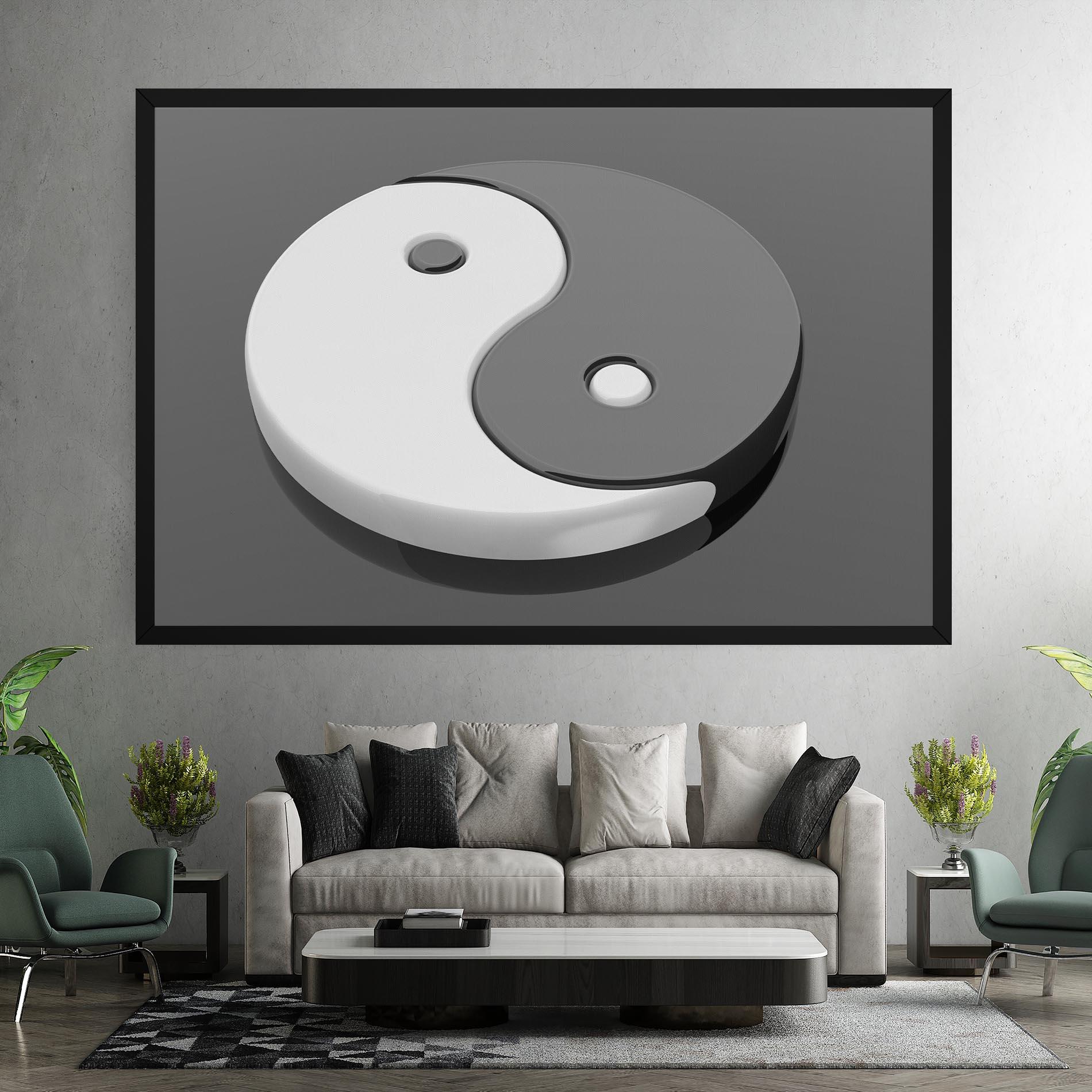 Картина на платно 3d Yinyang mockup 7