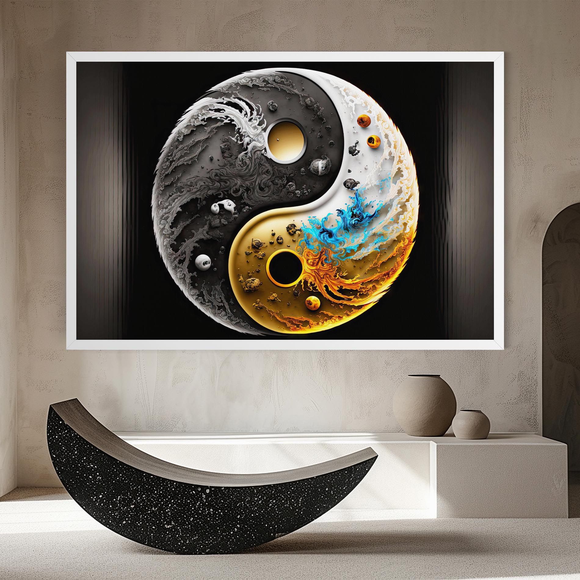 Black Yellow Yinyang mockup 8