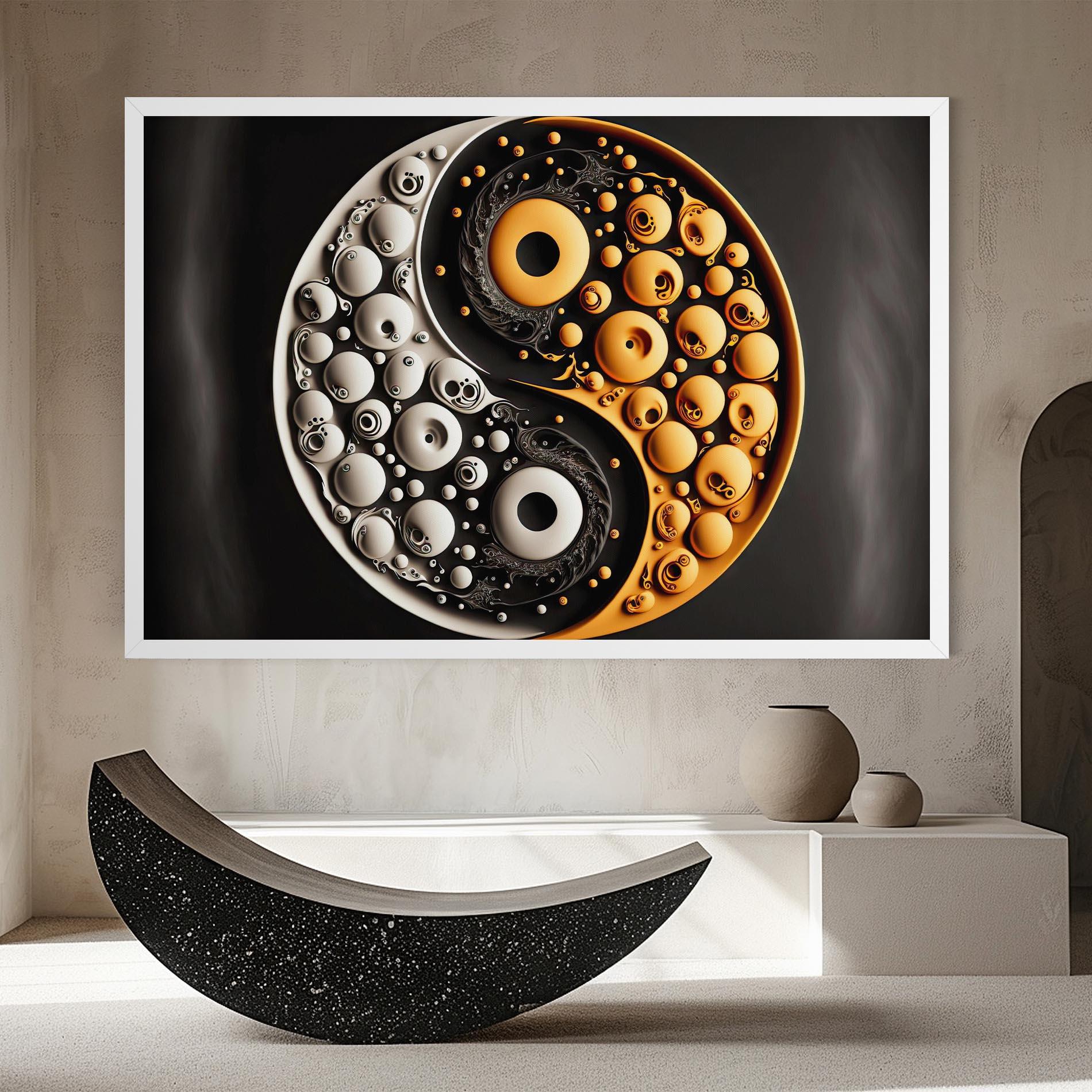 Картина на платно Cream Balls Yinyang mockup 8