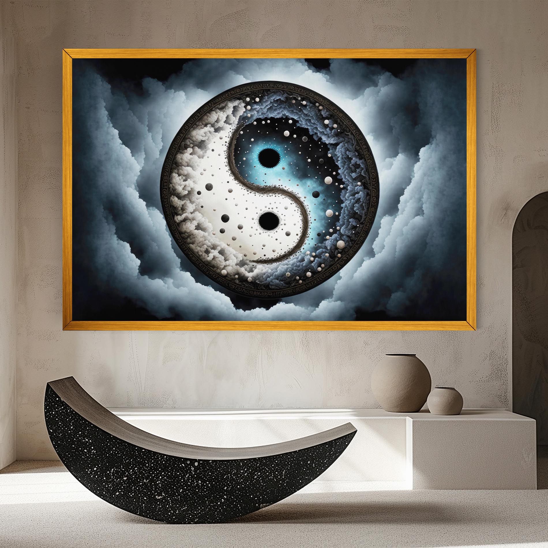 Black Blue Yinyang mockup 8