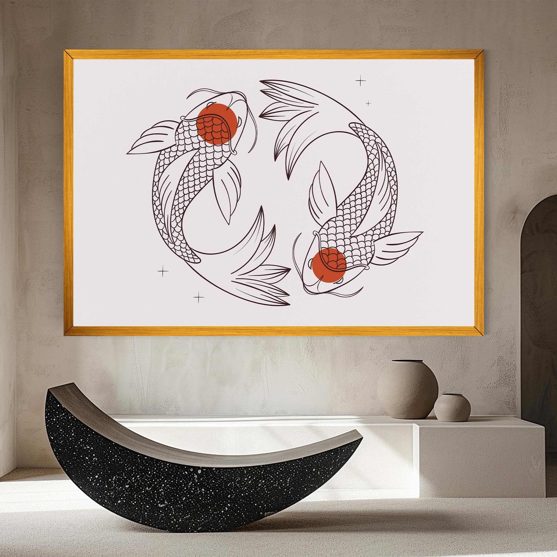 Koi Yinyang Art mockup 8