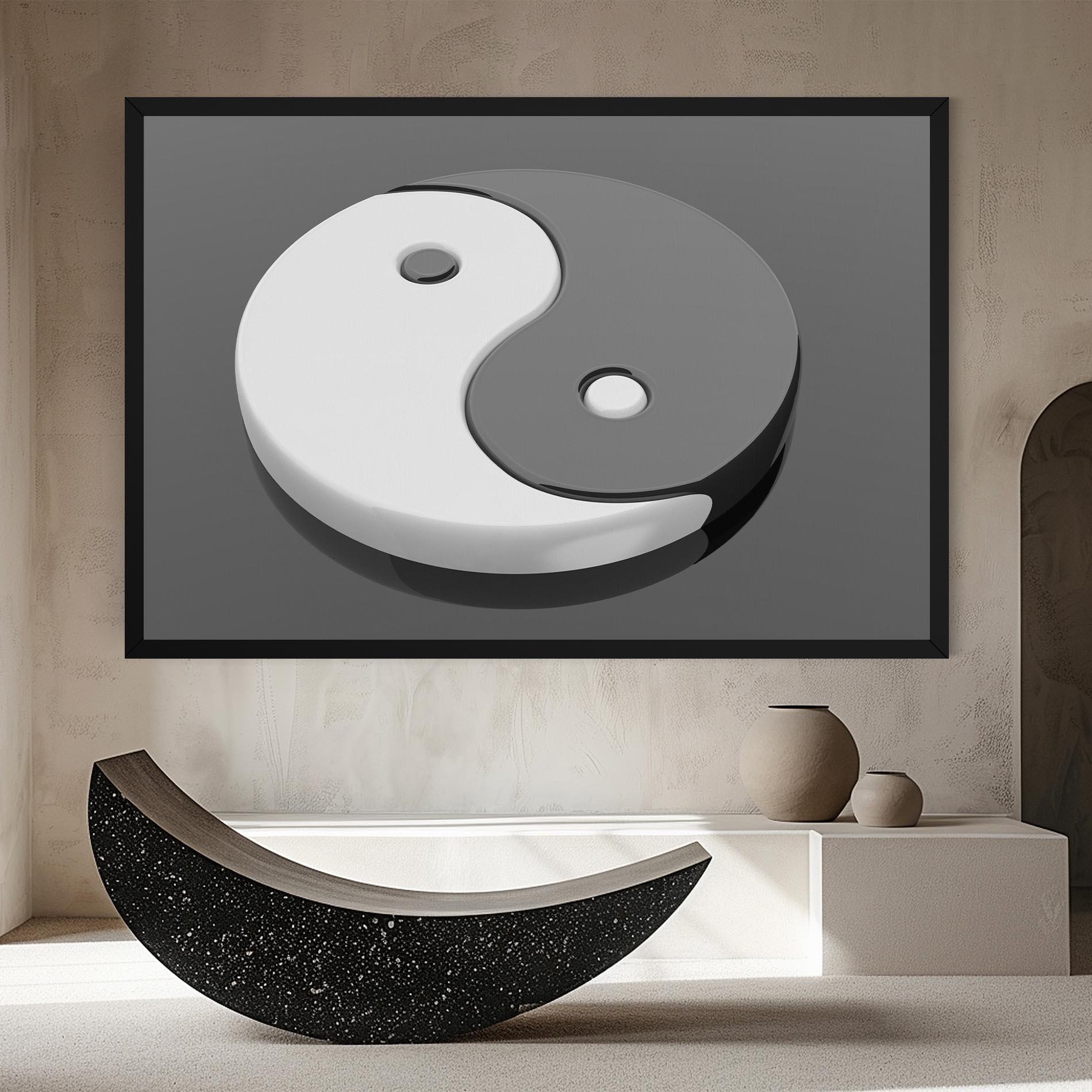 Картина на платно 3d Yinyang mockup 8