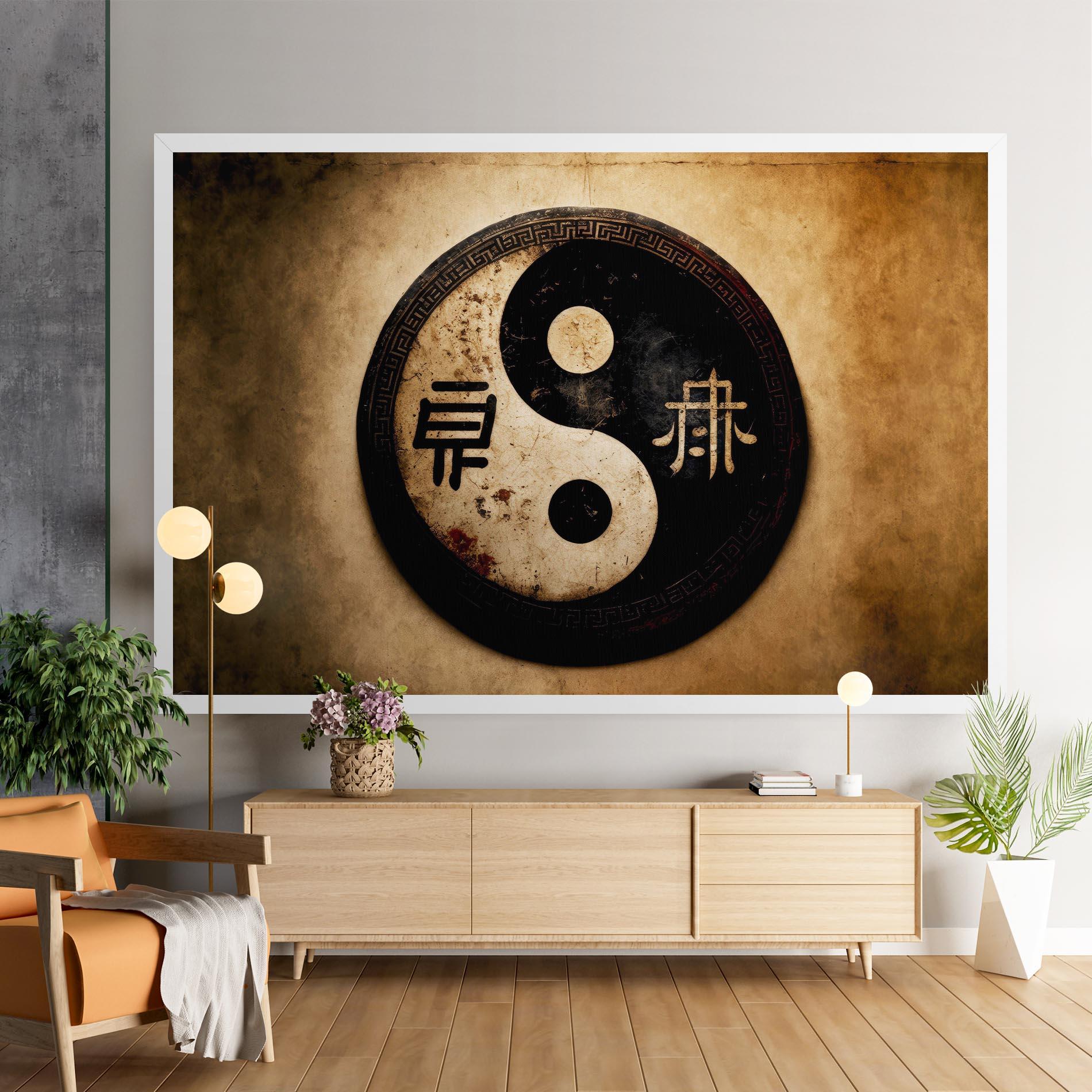Картина на платно Chinese Yinyang mockup 9
