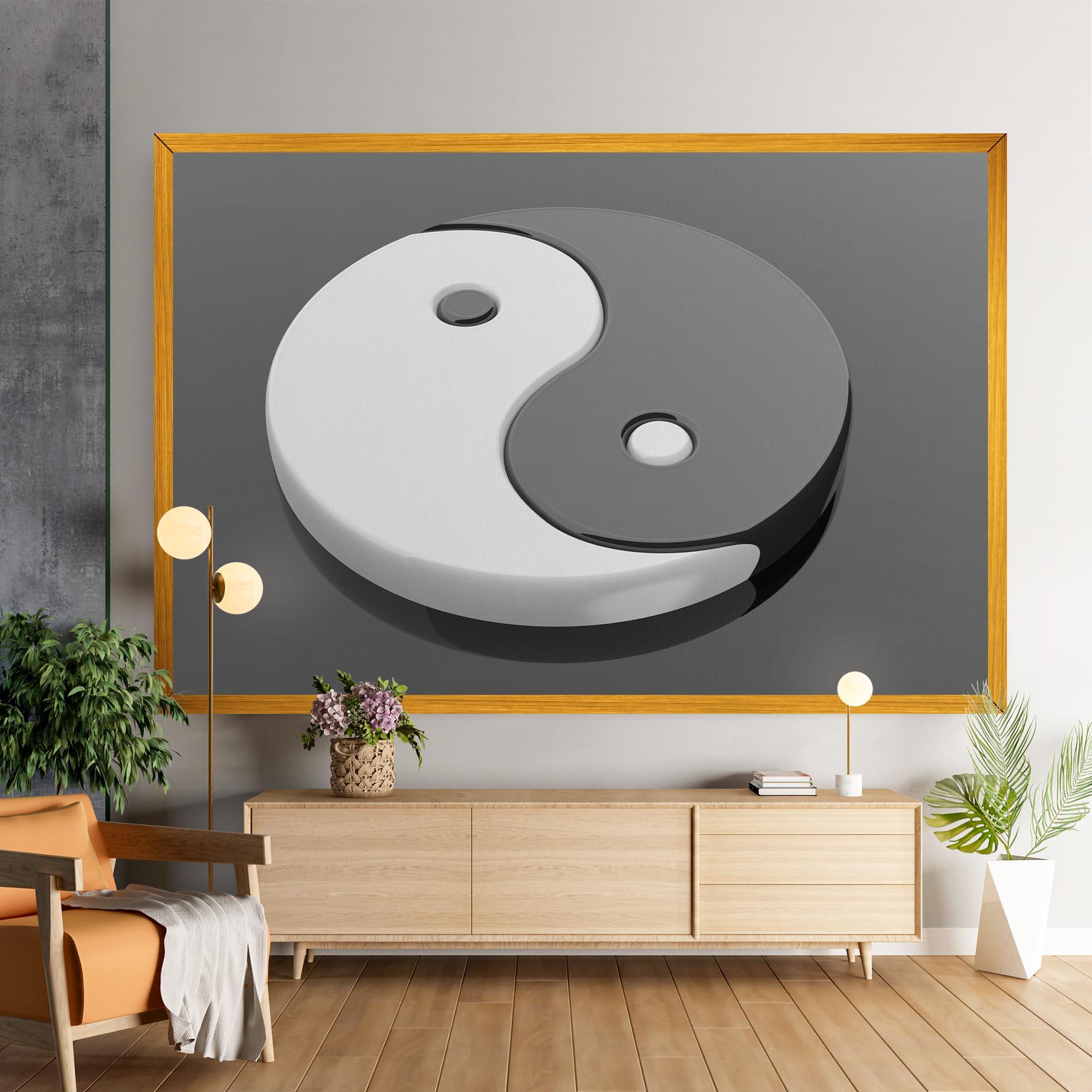 Картина на платно 3d Yinyang mockup 9