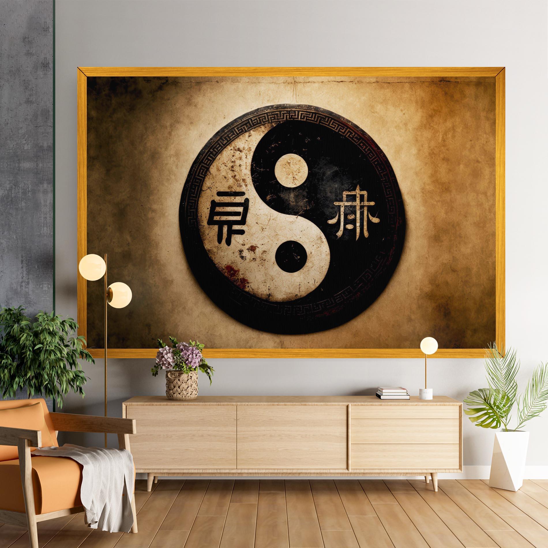 Картина на платно Chinese Yinyang mockup 9