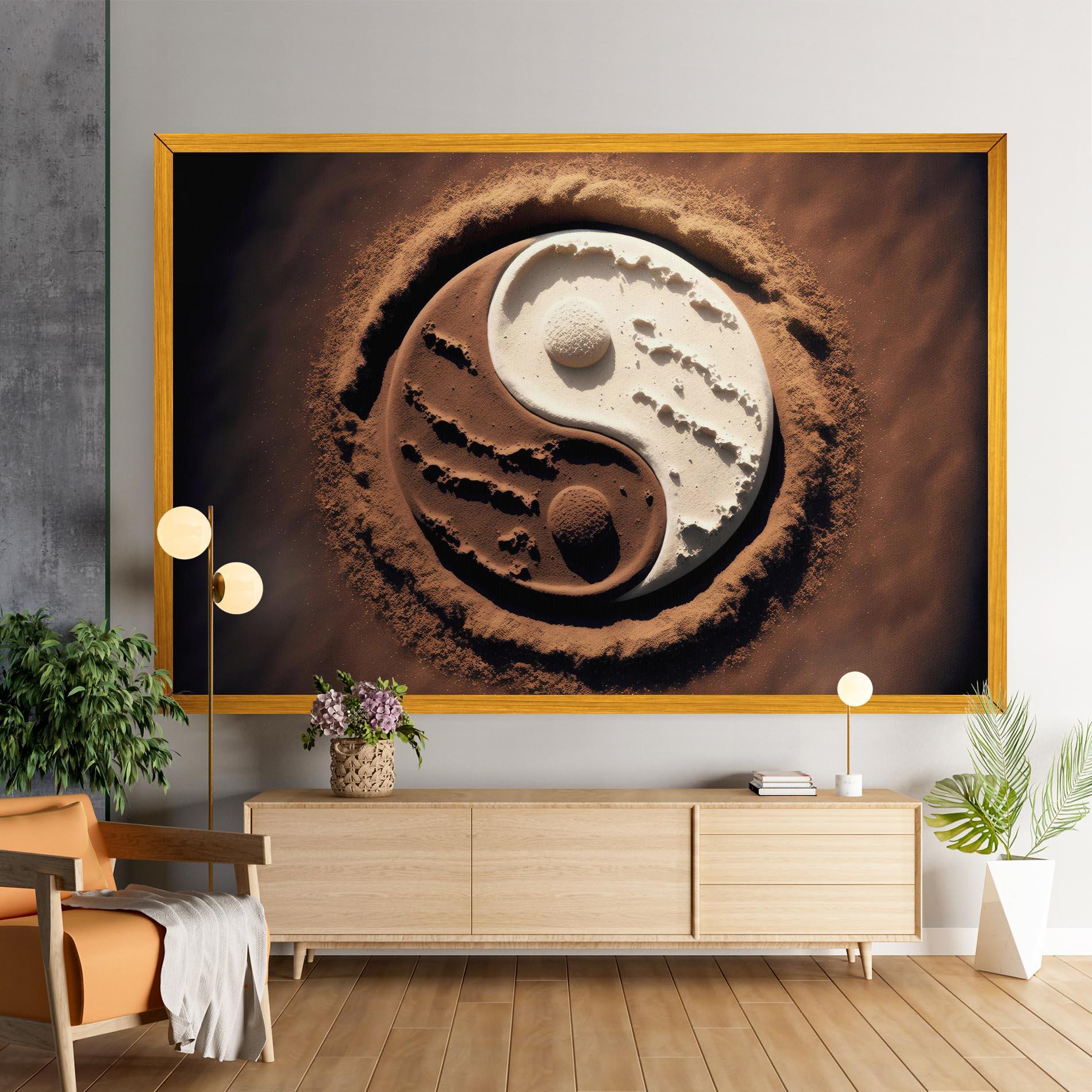 Картина на платно Earth Yinyang mockup 9