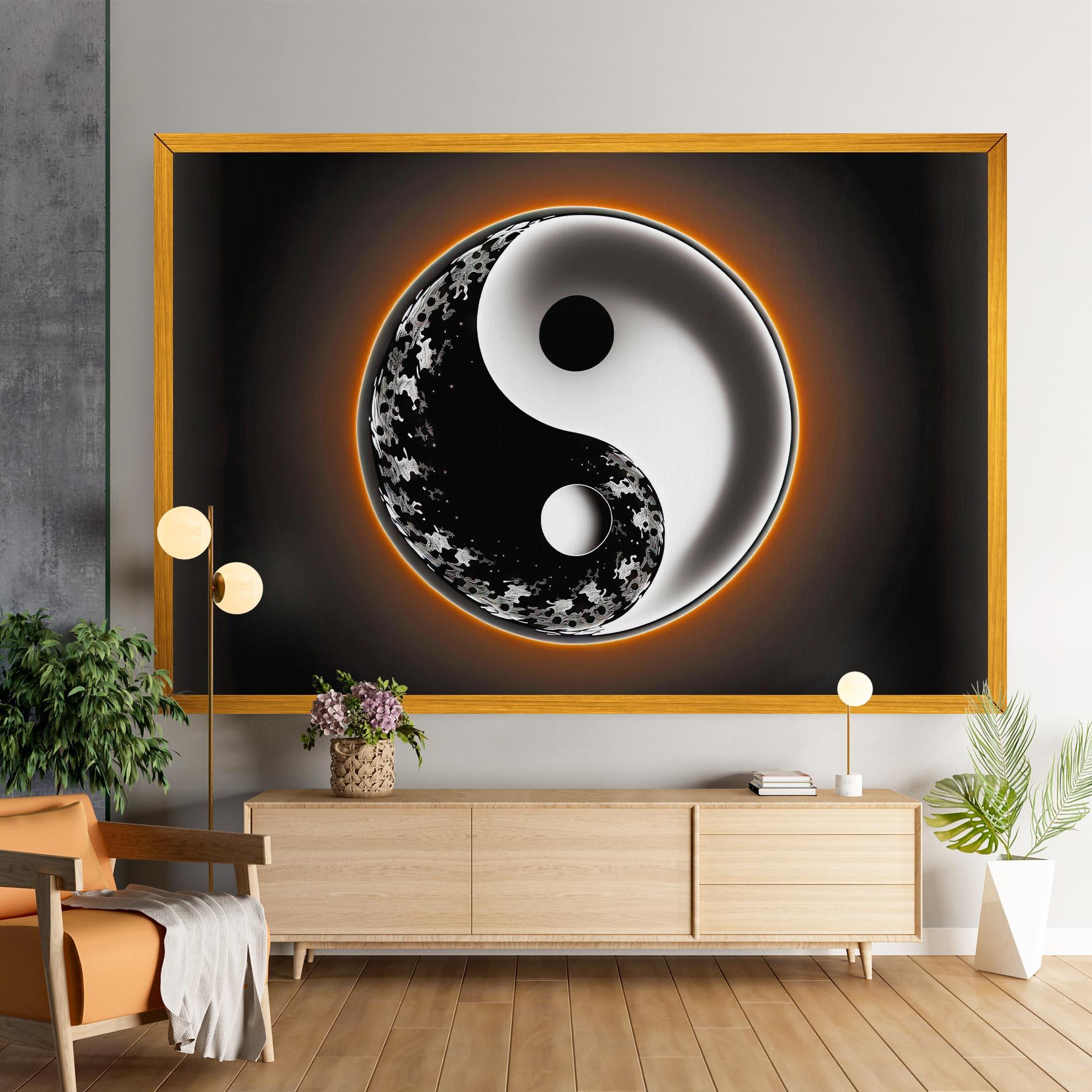Картина на платно Purple Light Yinyang mockup 9