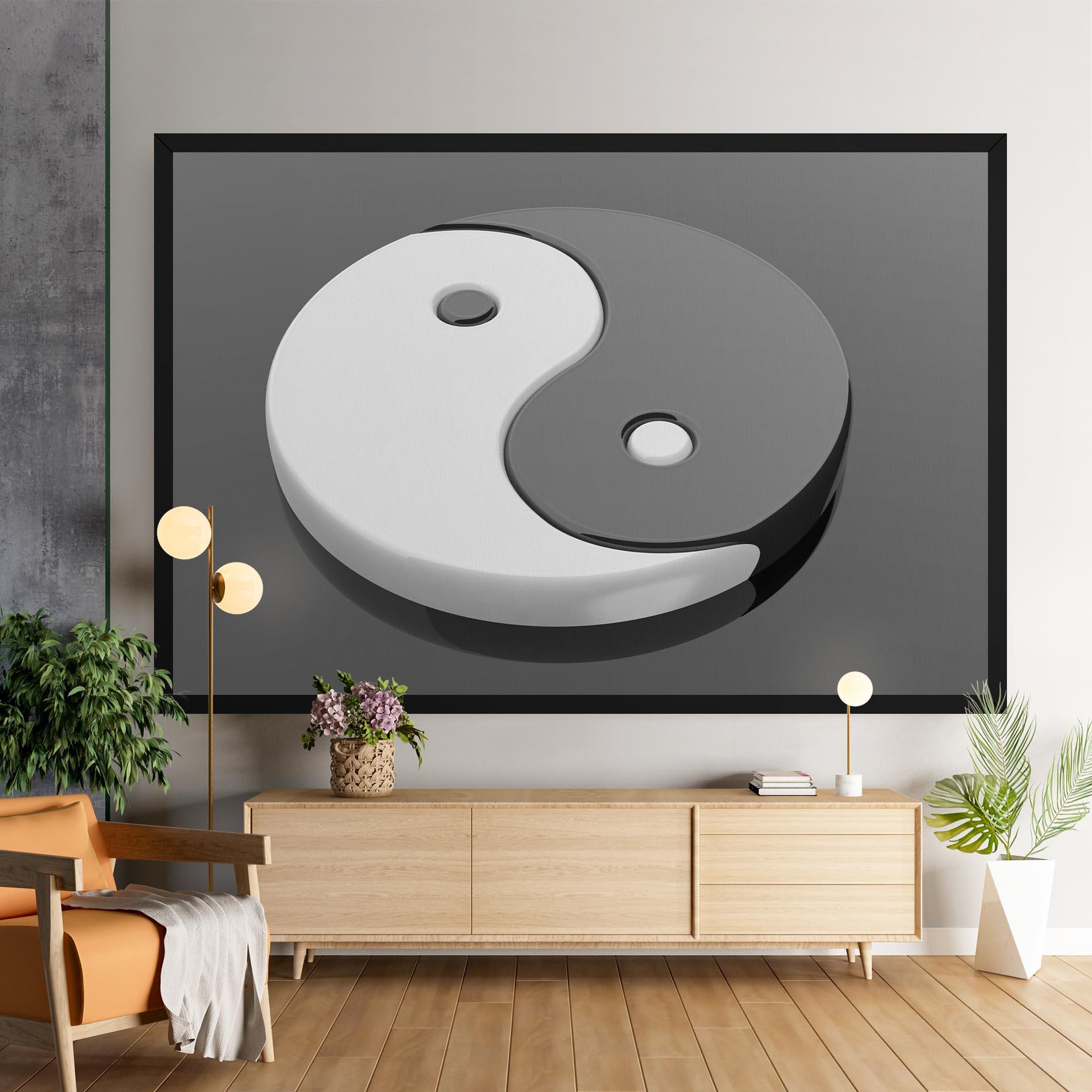Картина на платно 3d Yinyang mockup 9