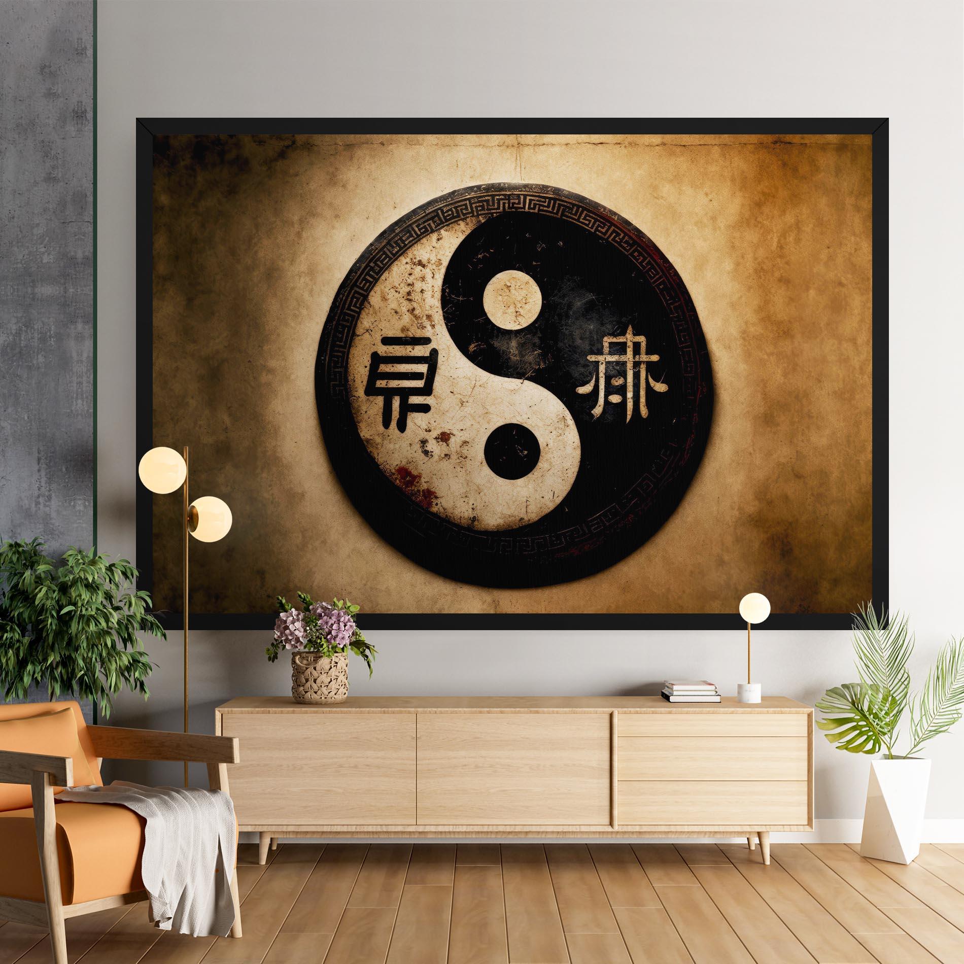 Картина на платно Chinese Yinyang mockup 9