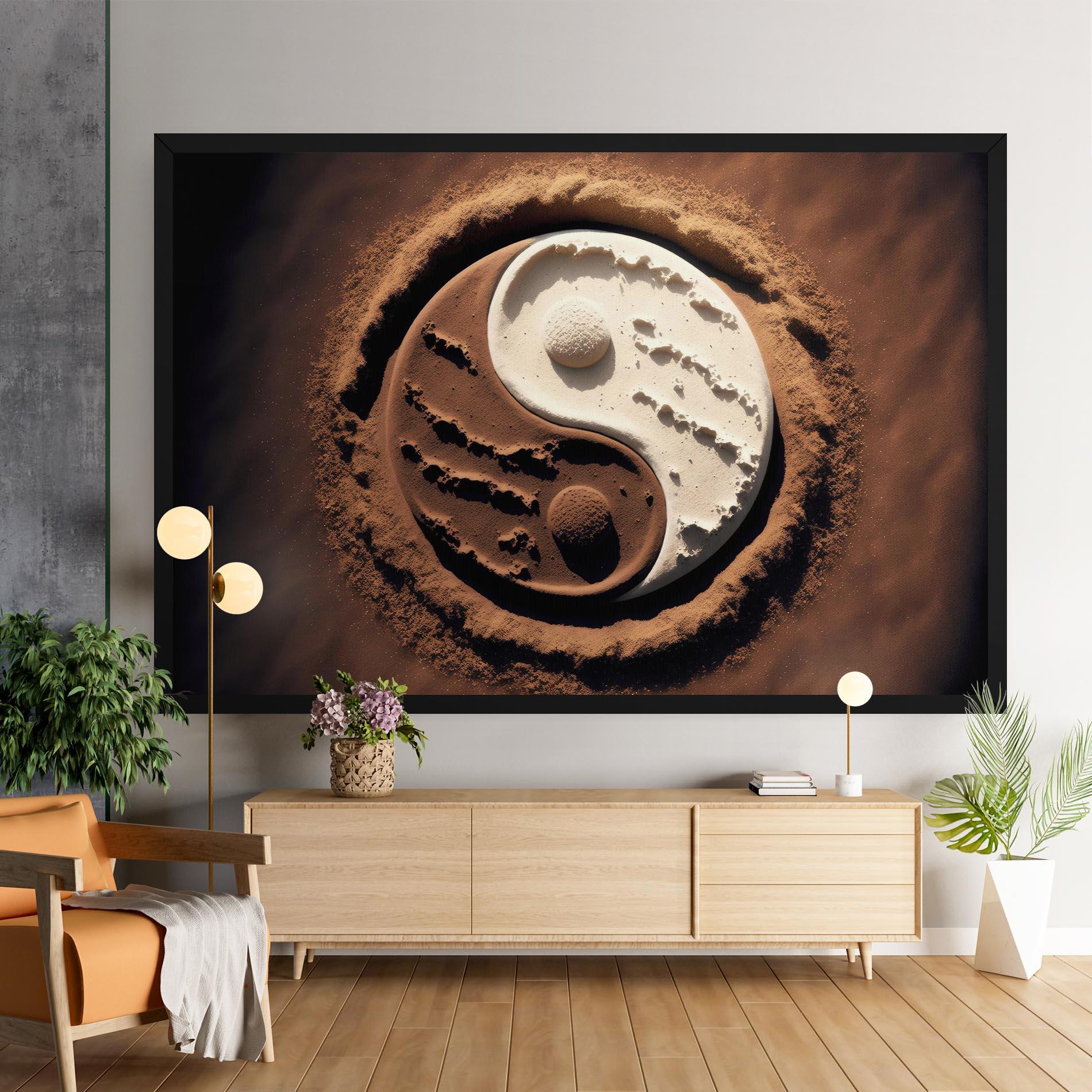 Картина на платно Earth Yinyang mockup 9