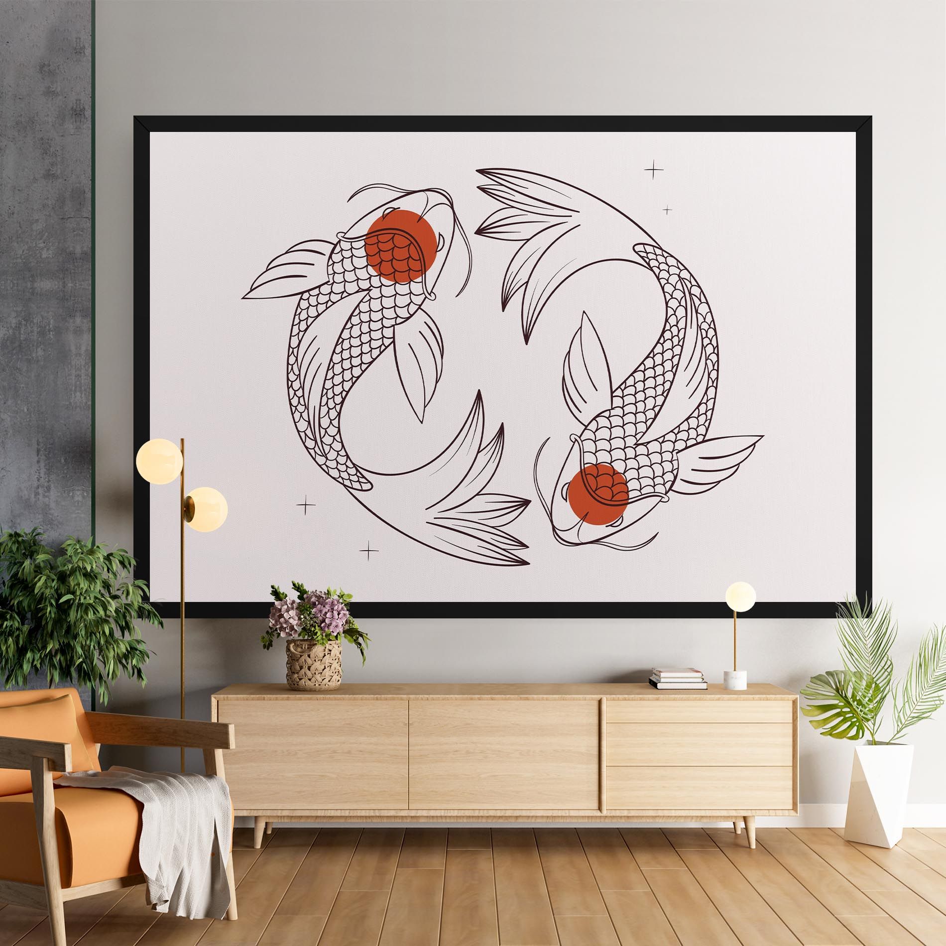 Koi Yinyang Art mockup 9