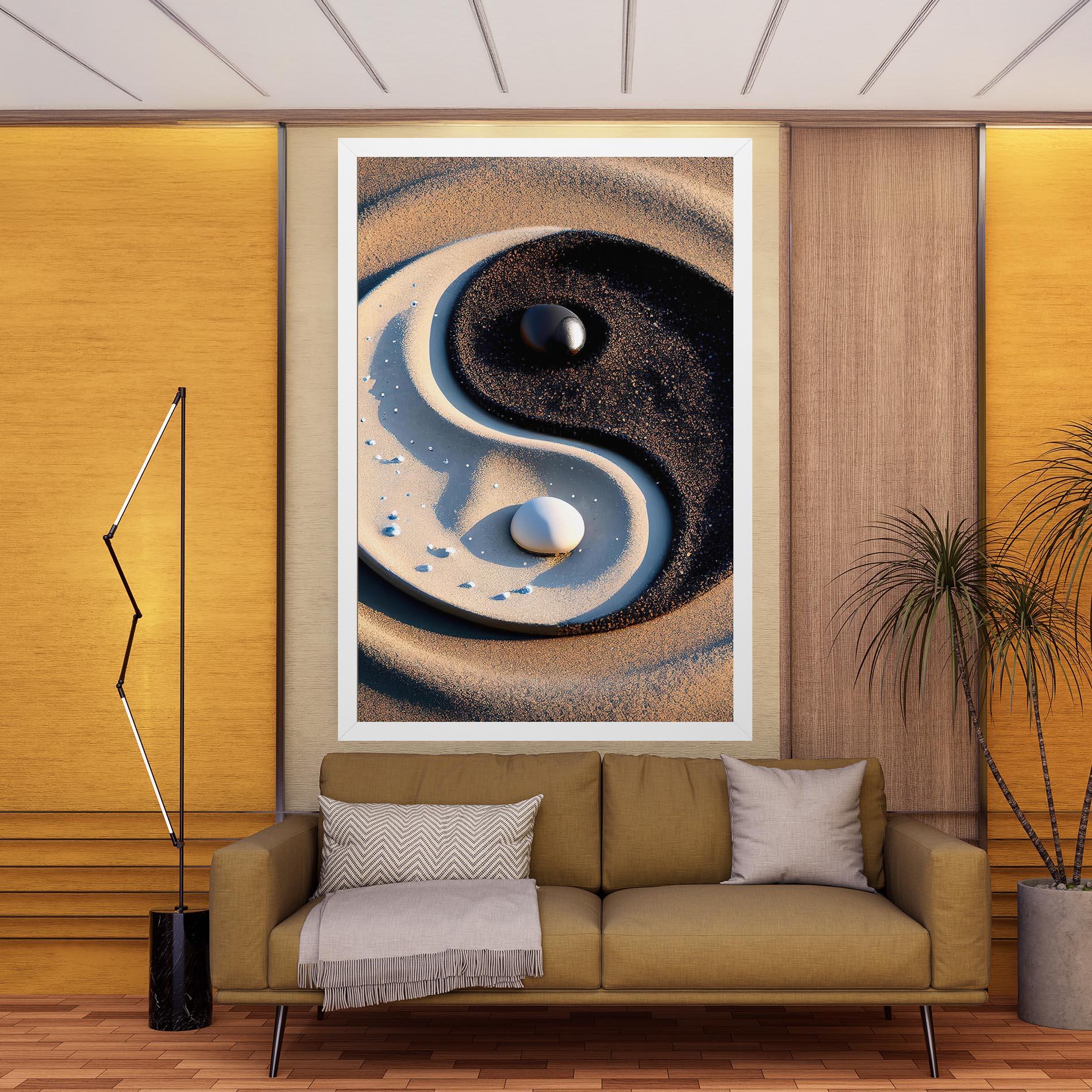 Картина на платно Pretty Sand Yinyang mockup 9