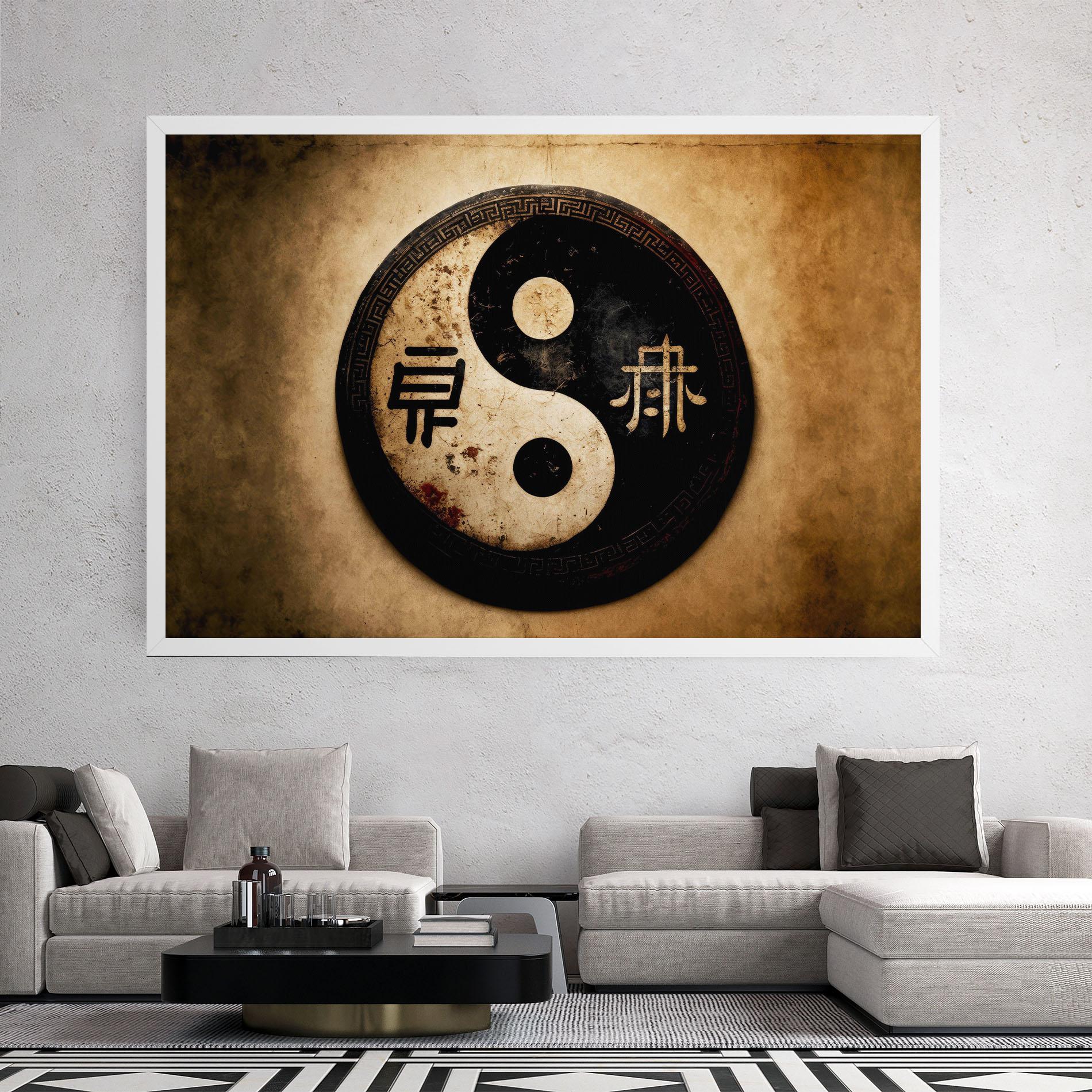 Картина на платно Chinese Yinyang mockup 2