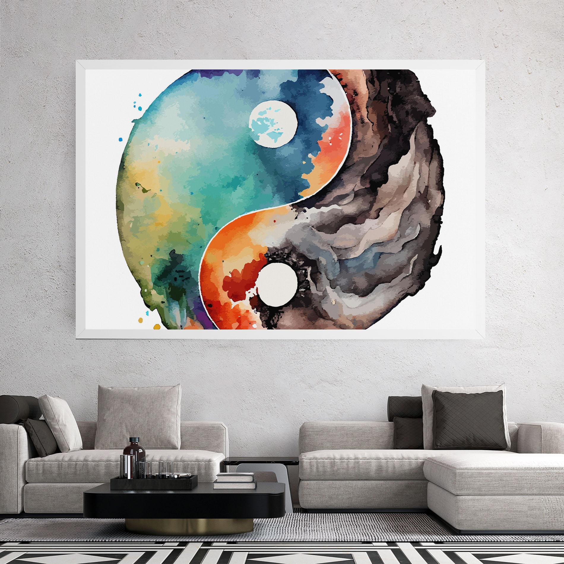 Картина на платно Earth Yinyang Art mockup 2