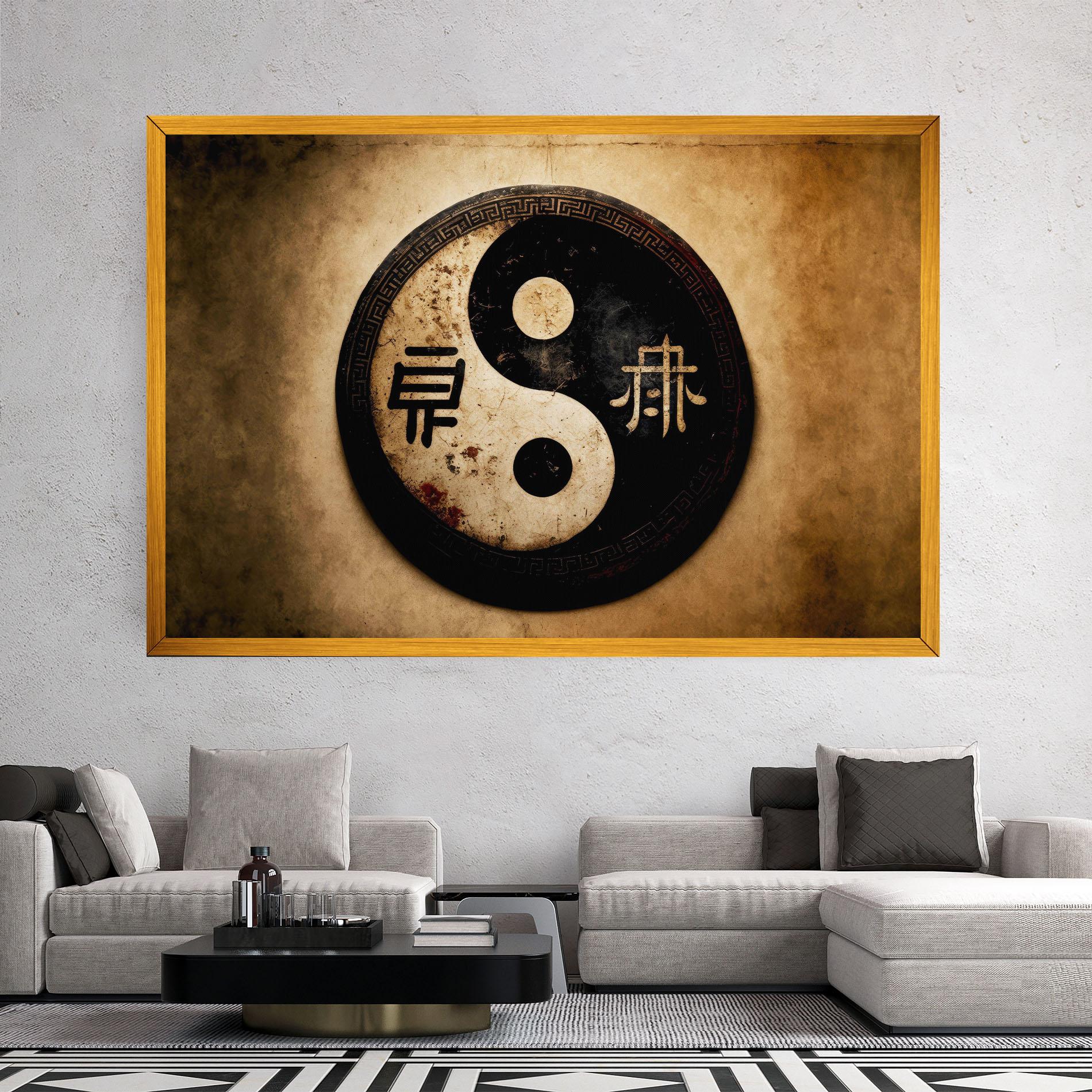 Картина на платно Chinese Yinyang mockup 2