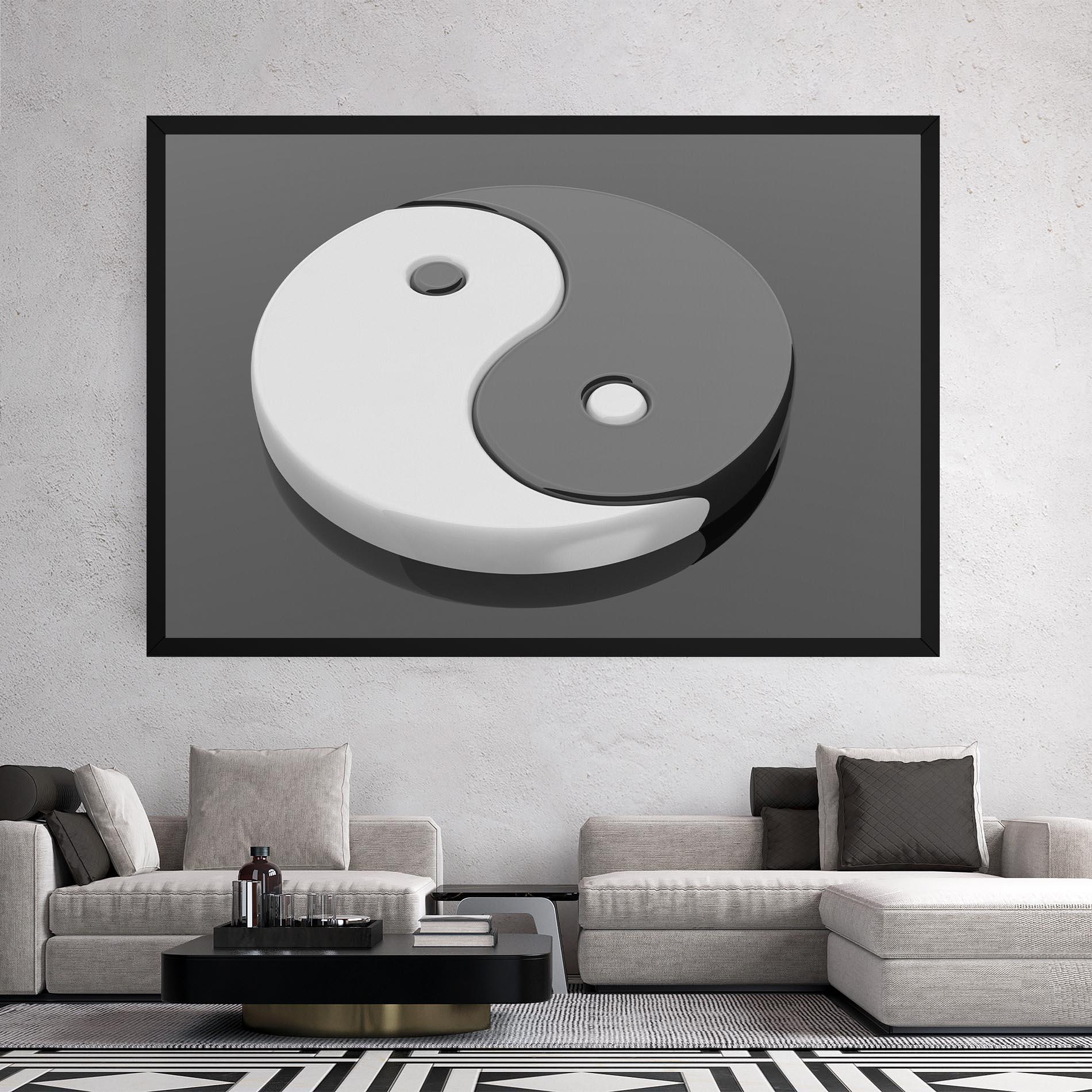 Картина на платно 3d Yinyang mockup 2