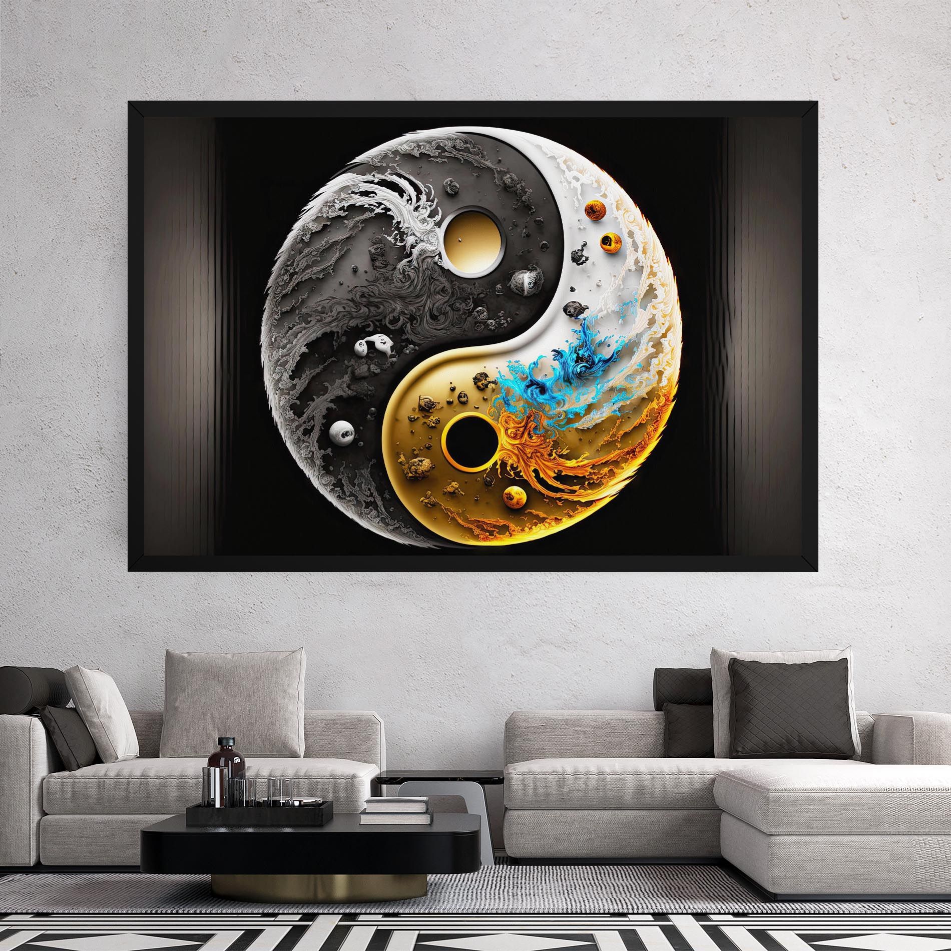 Black Yellow Yinyang mockup 2