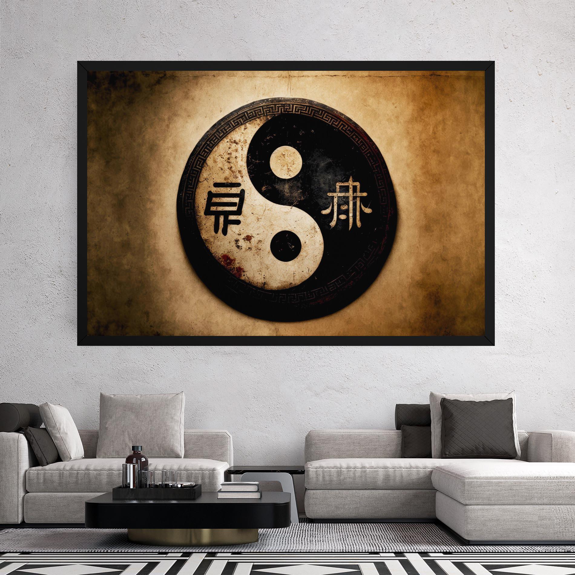 Картина на платно Chinese Yinyang mockup 2