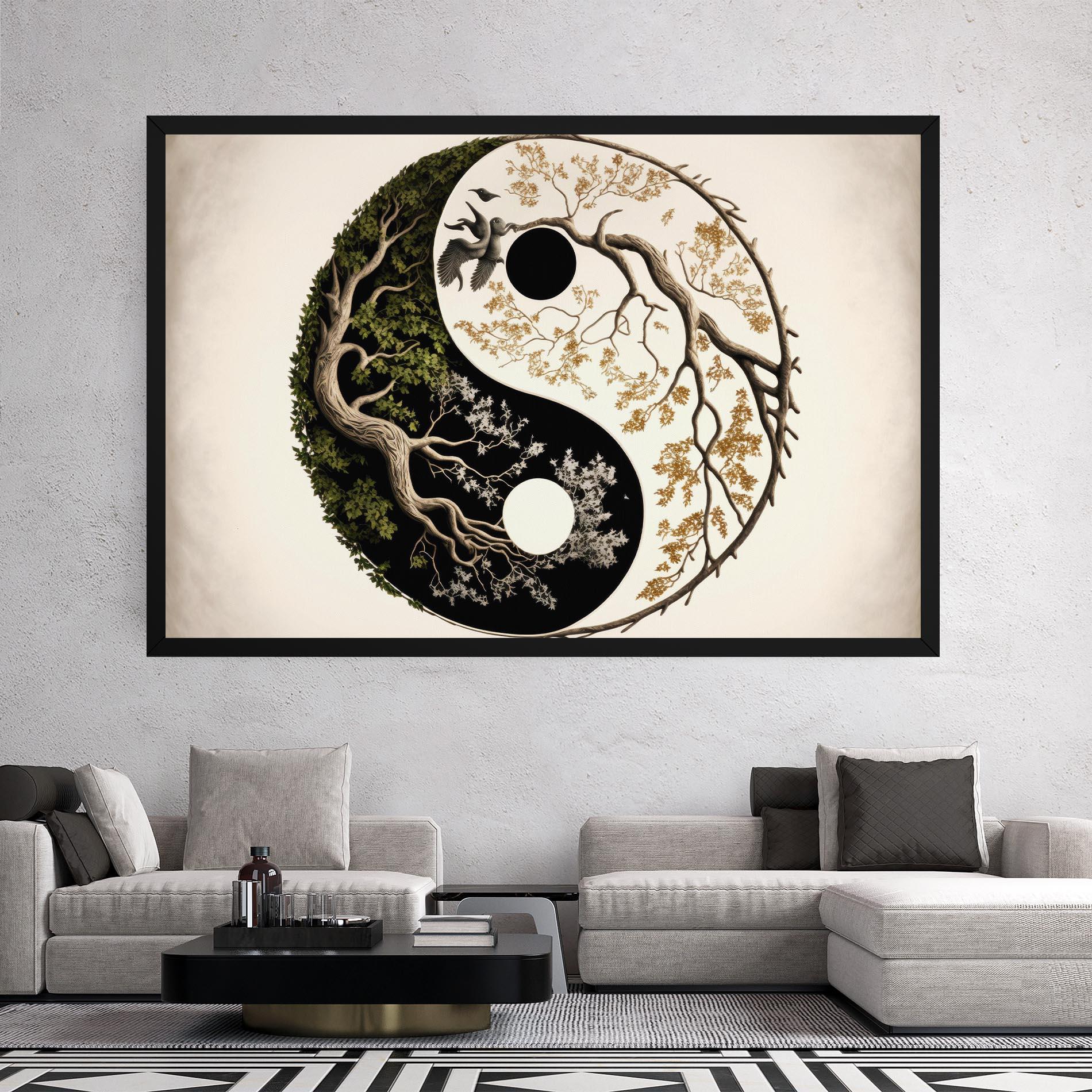 Картина на платно Tree Yinyang mockup 2