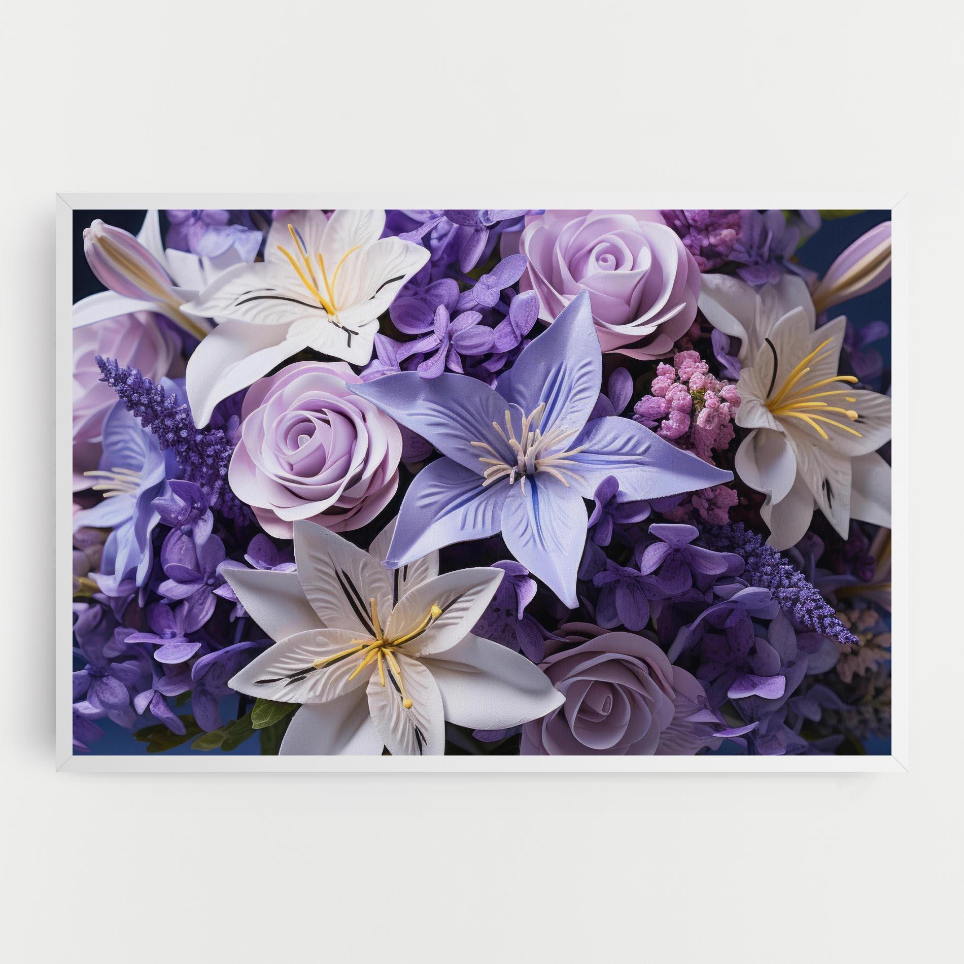 Картина на платно Purple Cute Bouquet mockup 0