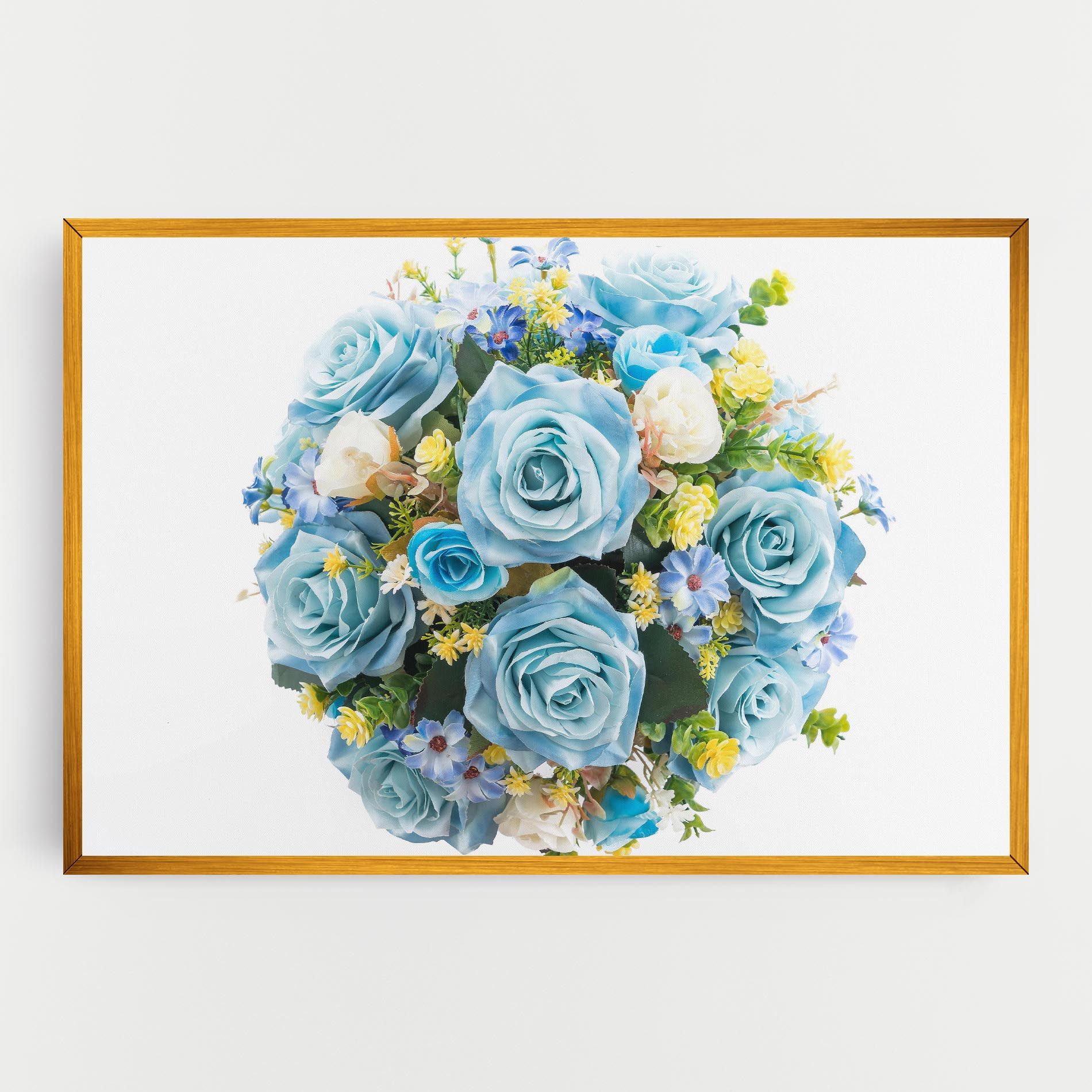 Blue Roses Bouquet mockup 0